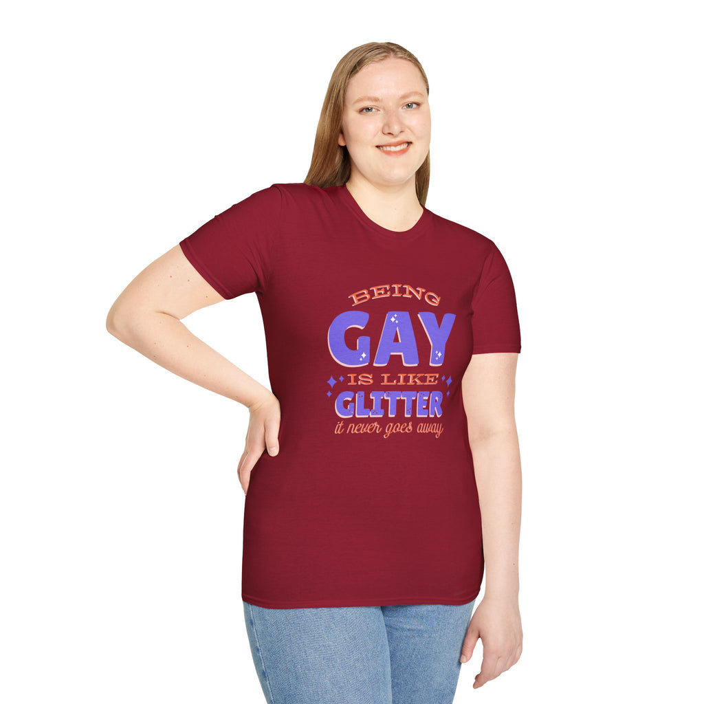 Being Gay Is Like Glitter Pride Tree Las Vegas T-Shirt