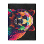 Fractal Bear Microfiber Blanket