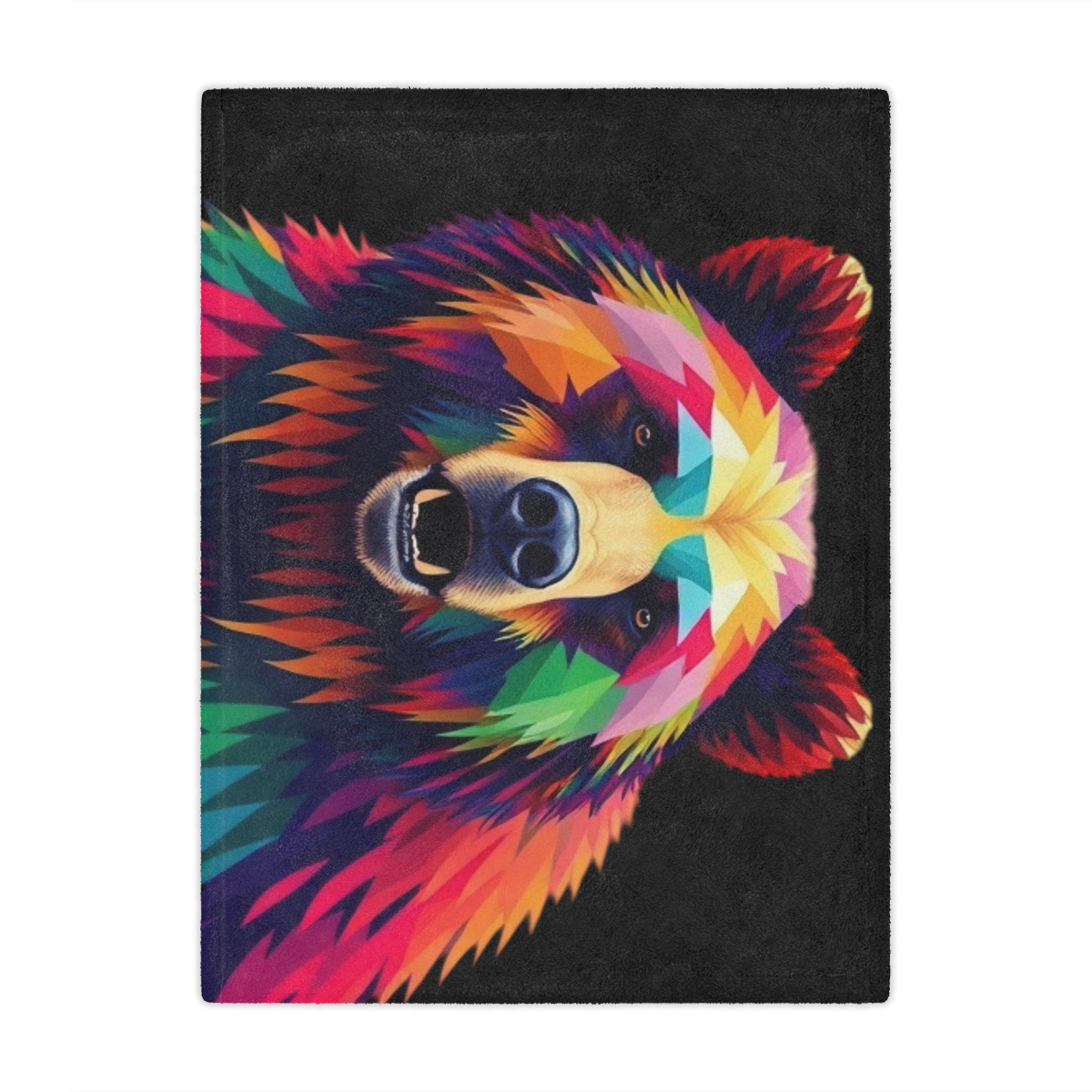 Fractal Bear Microfiber Blanket