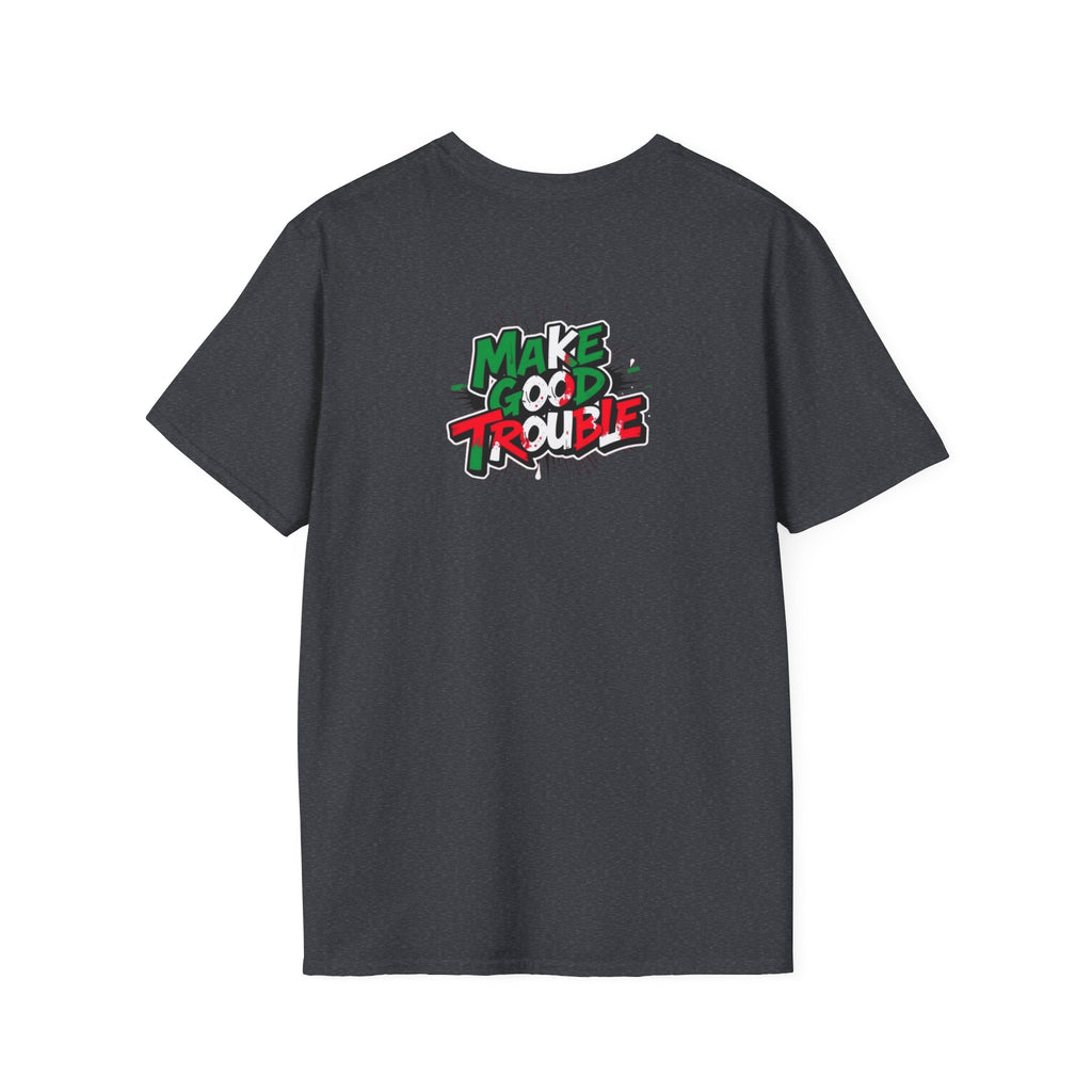 Make Good Trouble Unisex Softstyle T-Shirt | Fun Graphic Tee for Activists & Trendsetters