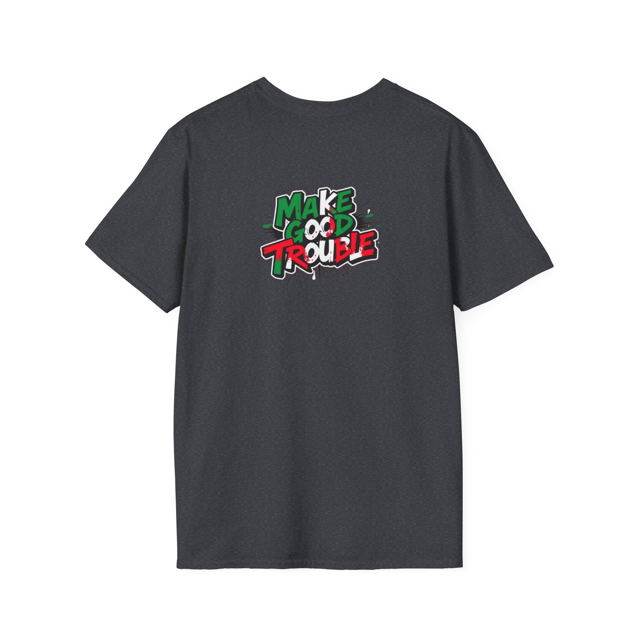 Make Good Trouble Unisex Softstyle T-Shirt | Fun Graphic Tee for Activists & Trendsetters