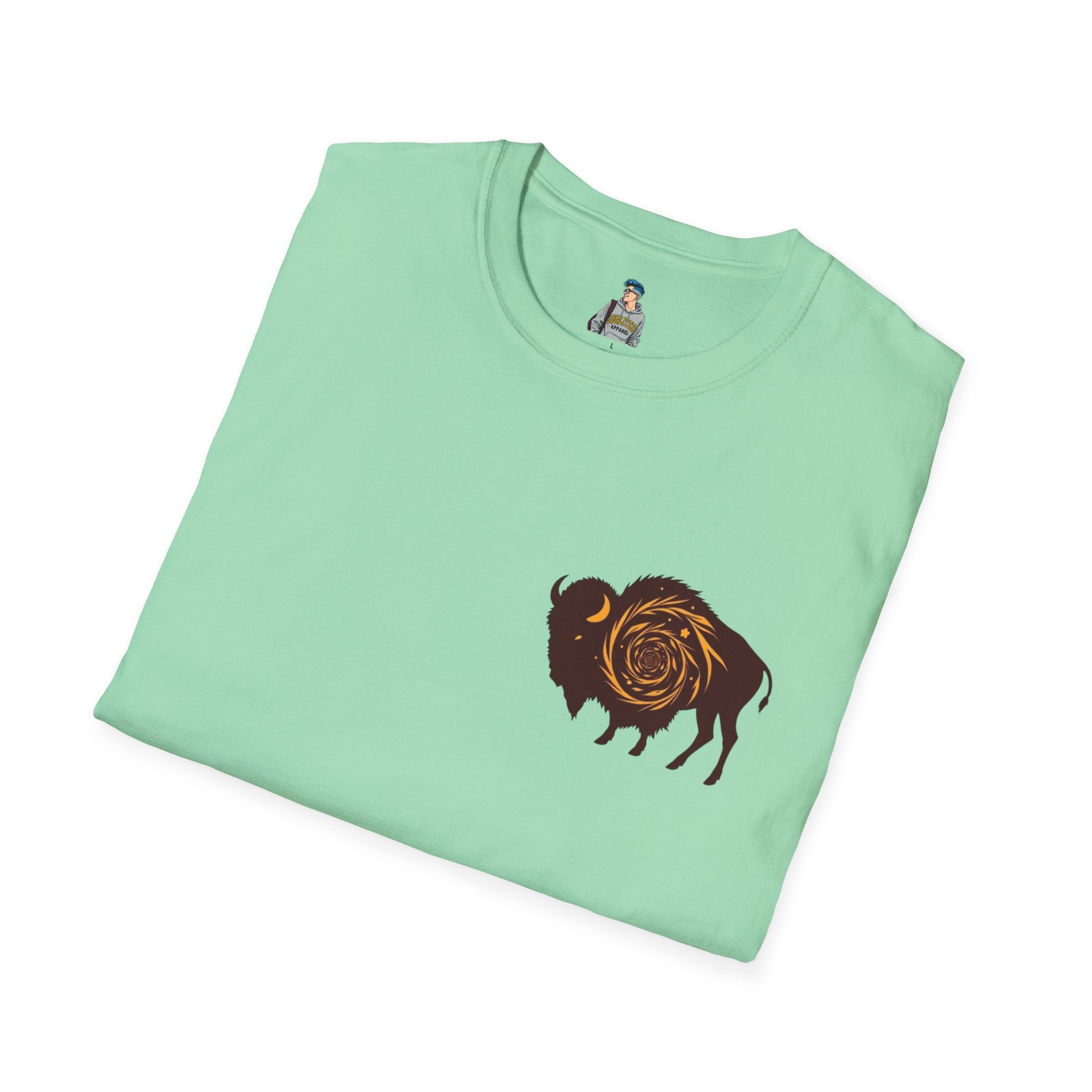 Buffalo Spiral Design Unisex Softstyle T-shirt