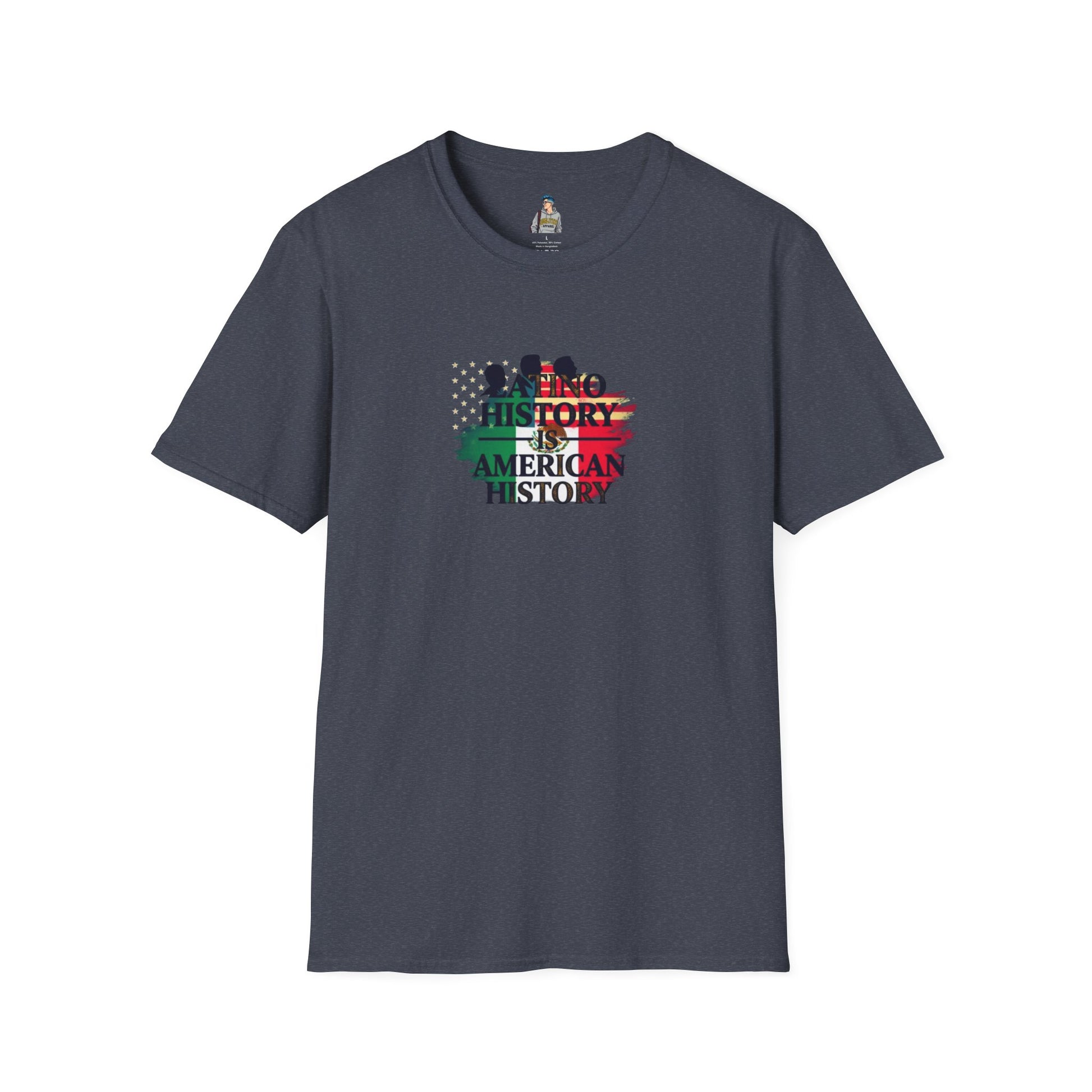 Unisex Softstyle T-Shirt - 'Latino History is American History' Graphic Tee