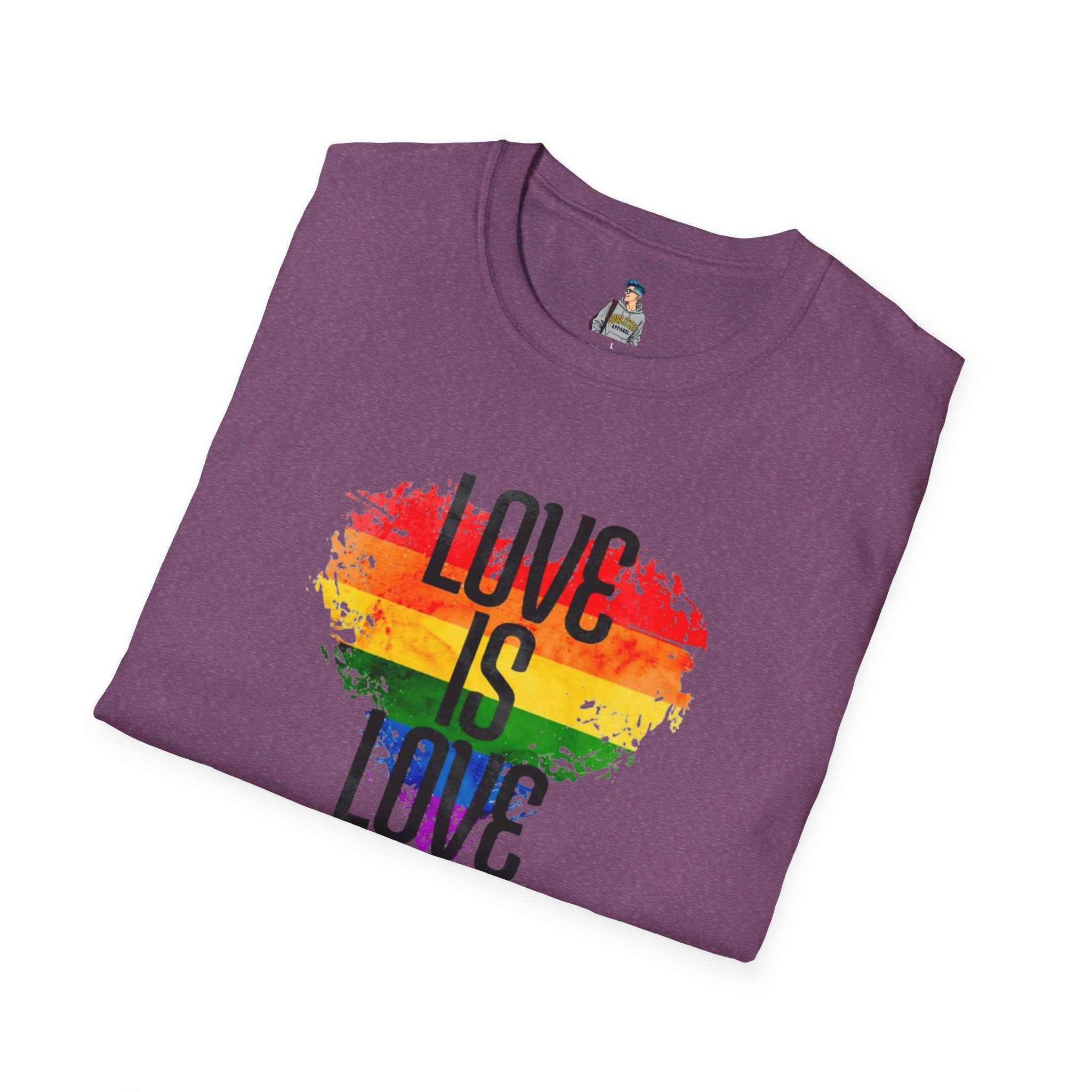 Pride Love Is Love Unisex Softstyle T-Shirt - EqualiTees.Me