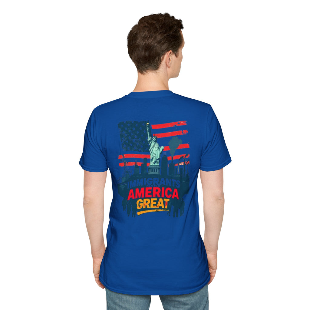 Immigrants Make America Great T-Shirt Estoy Contigo (I Am With You) Unisex Softstyle T-Shirt Classic Protest Tee