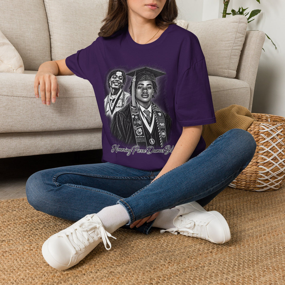 Double Portrait Front - In Memory of Pierre Damas Bel T-Shirt