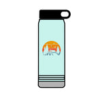 32oz Water Bottle Camping Sunset Scene