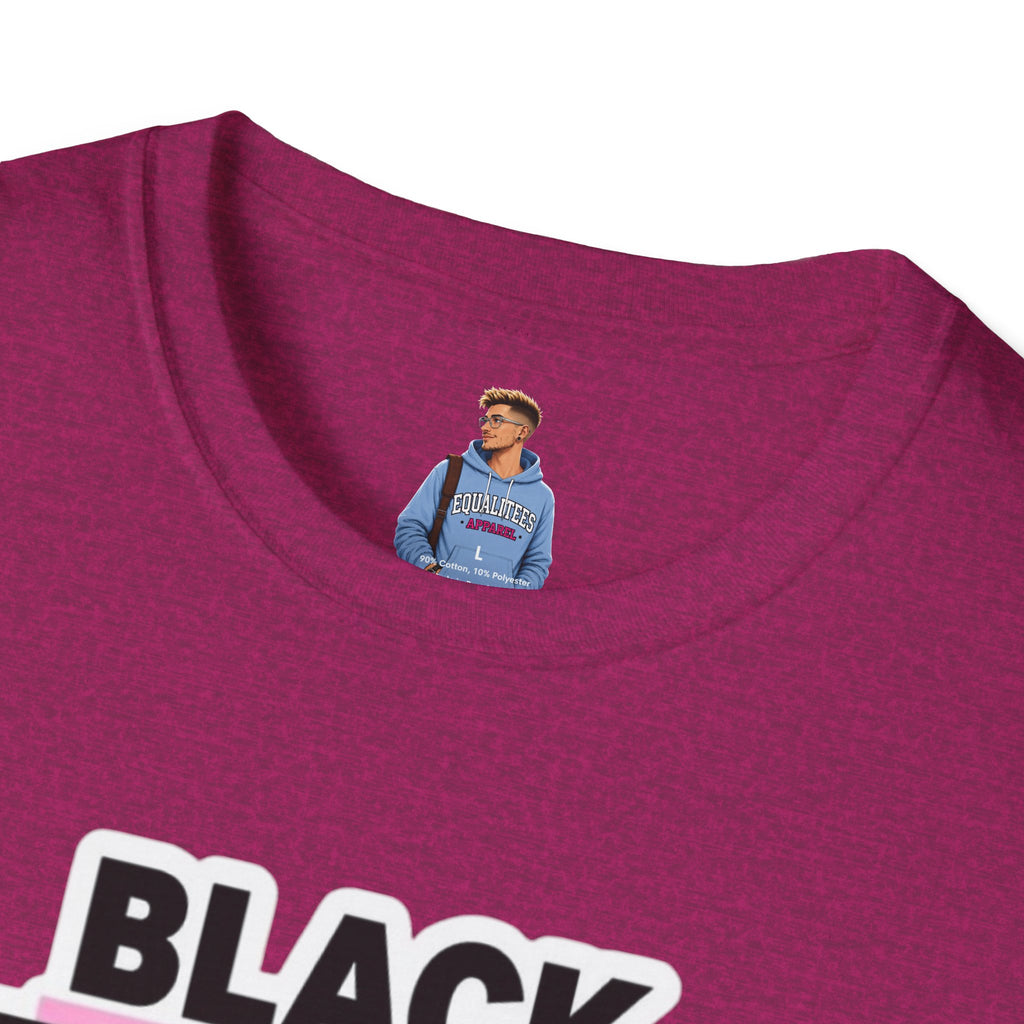 Unisex Softstyle T-Shirt - Black Trans Lives Matter Statement Tee
