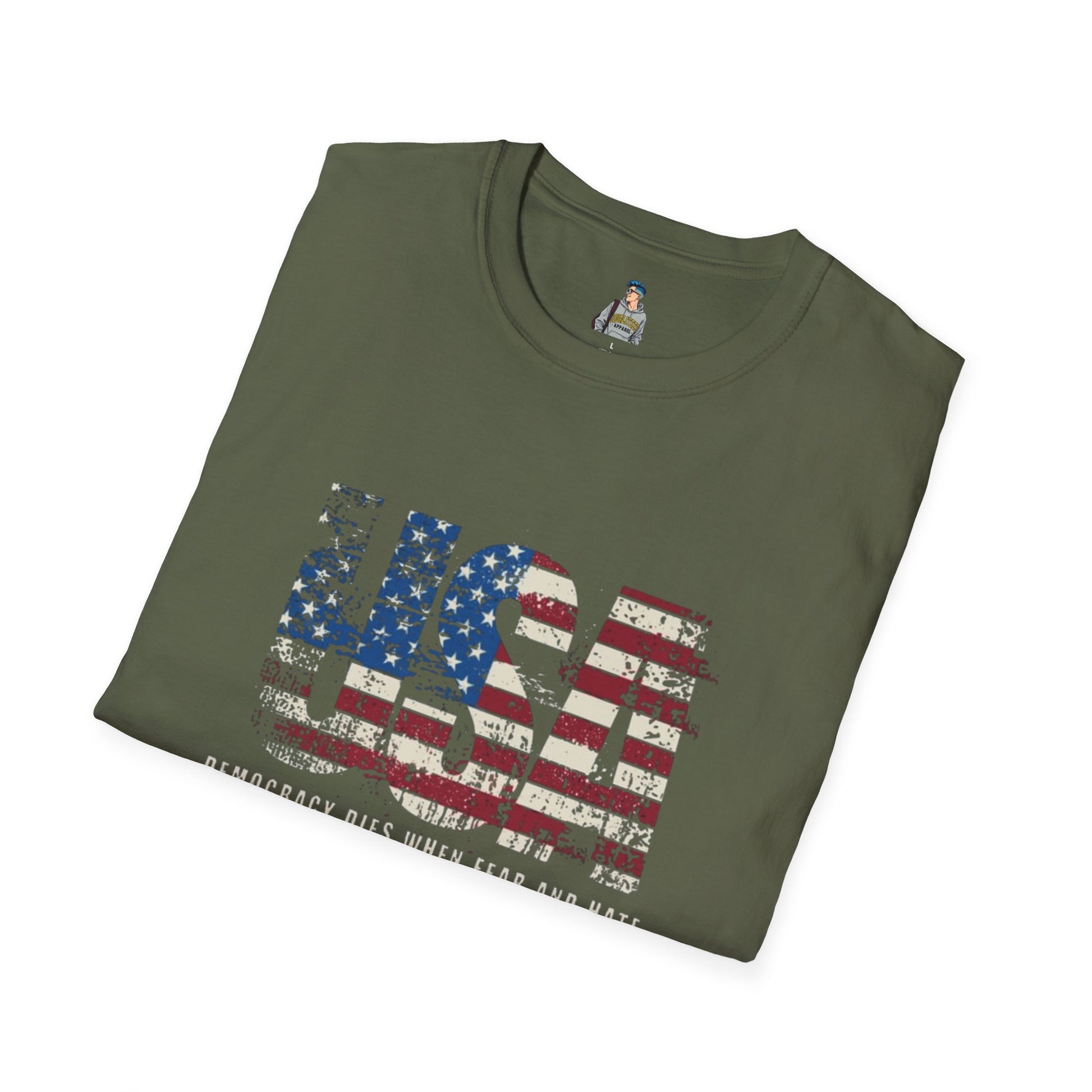 USA Democracy Statement Unisex Softstyle T-Shirt