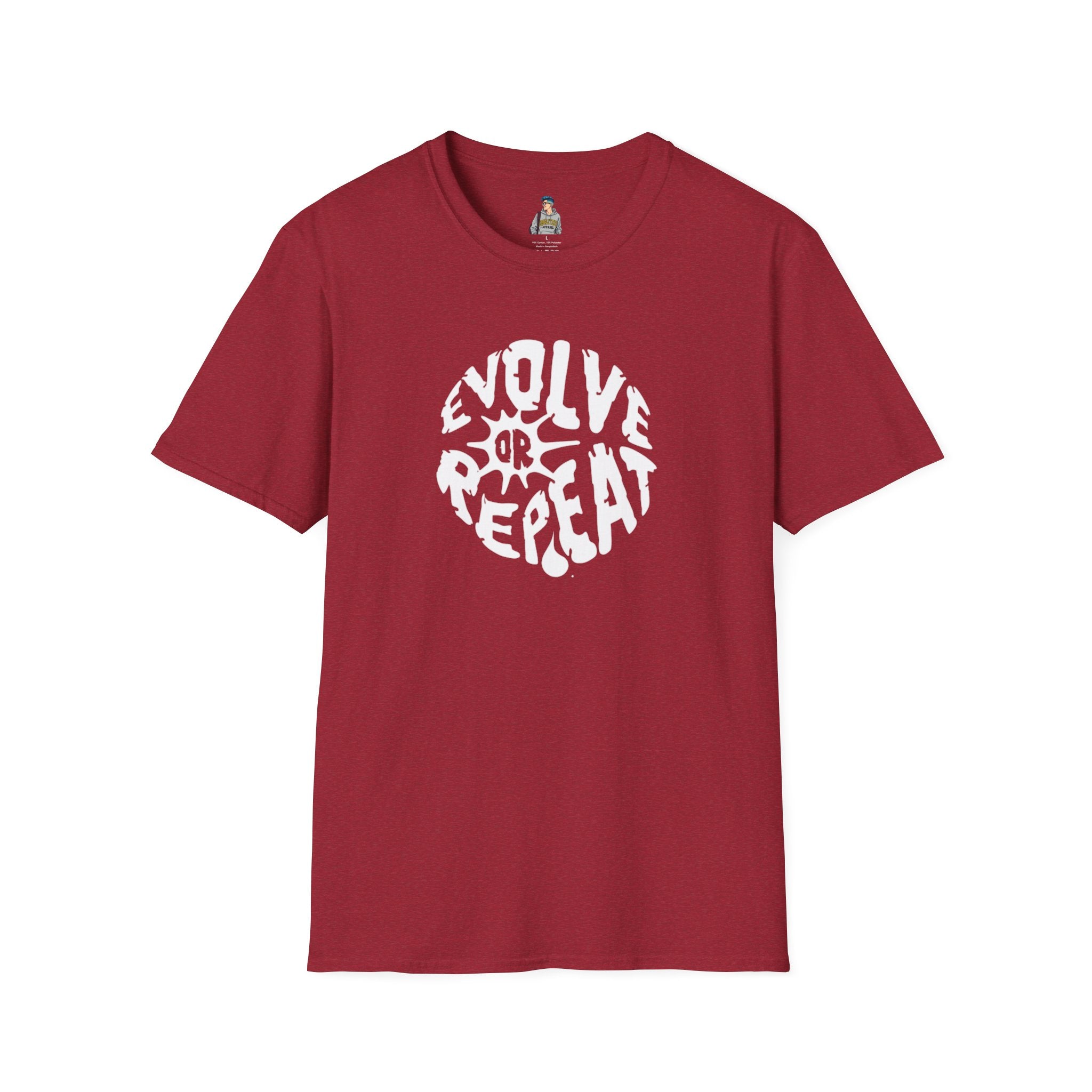 Evolve or Repeat Unisex Softstyle T-Shirt - Modern Inspirational Tee