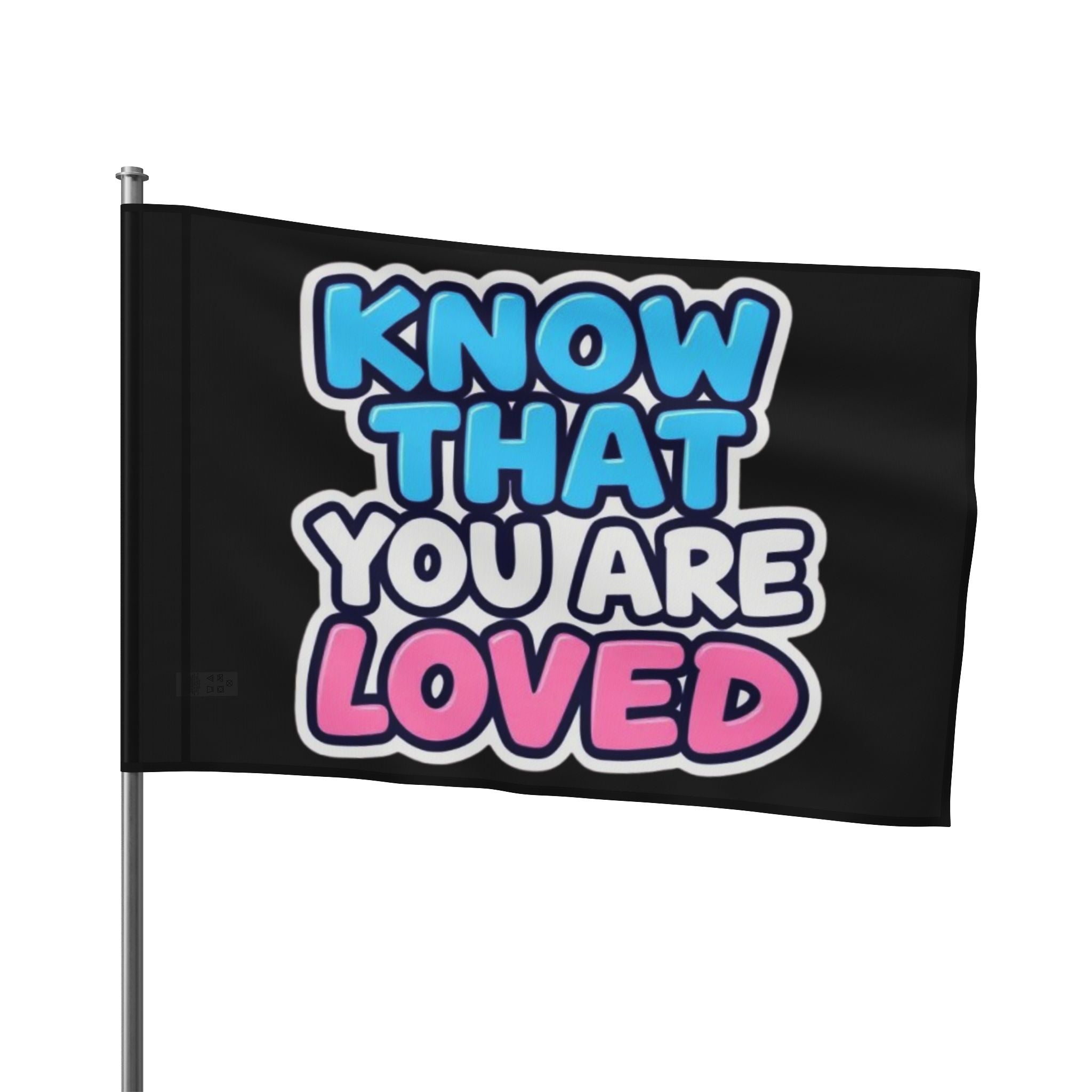 Know That You Are Loved Trans Colors Flag - Aesthetic LGBTQ+ Banner for Celebration & Home Decor