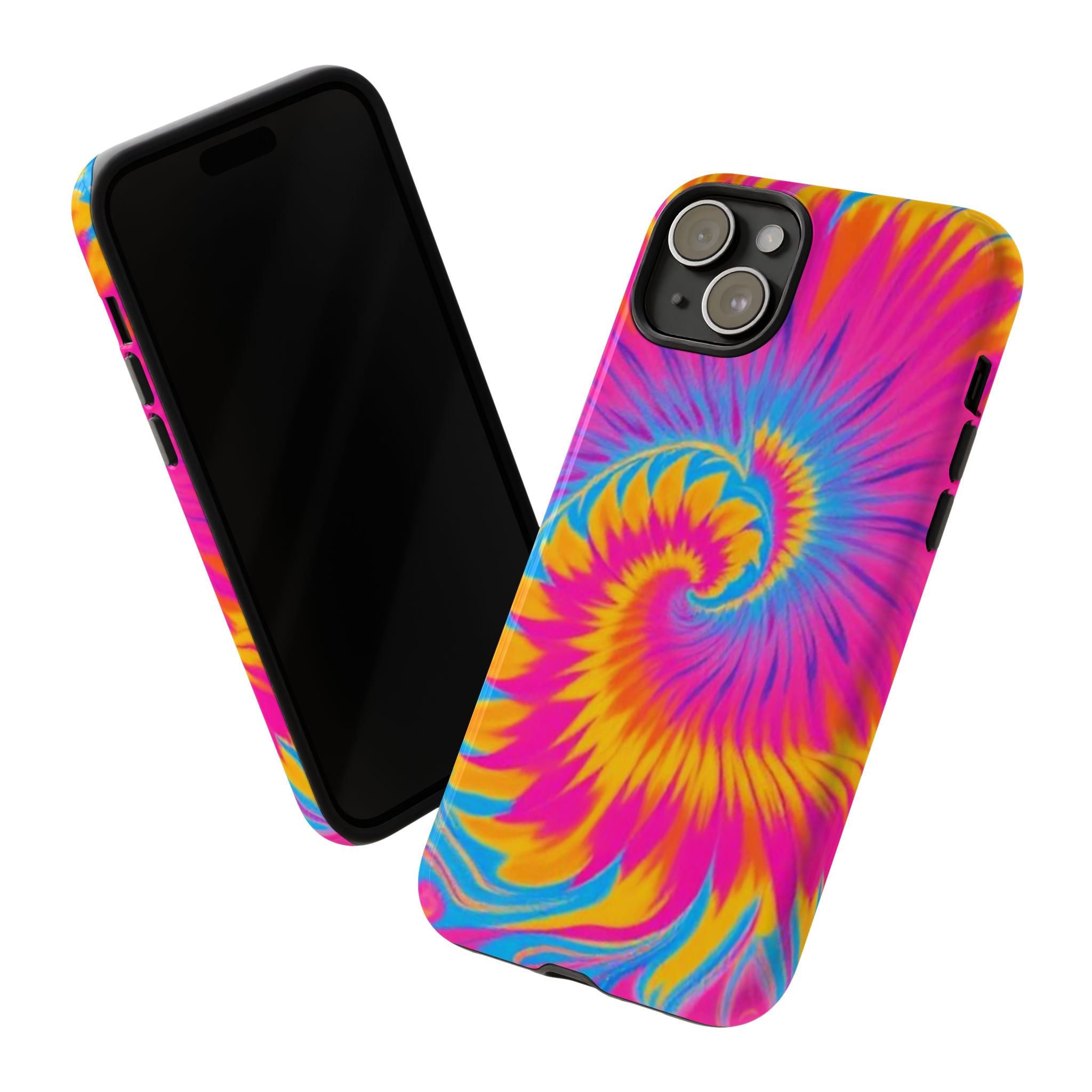 Vibrant Tie-Dye Swirl Protective Tough Case for iPhone