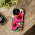 Tropical Hibiscus Phone Case for iPhone — Floral Tough Protective Cover
