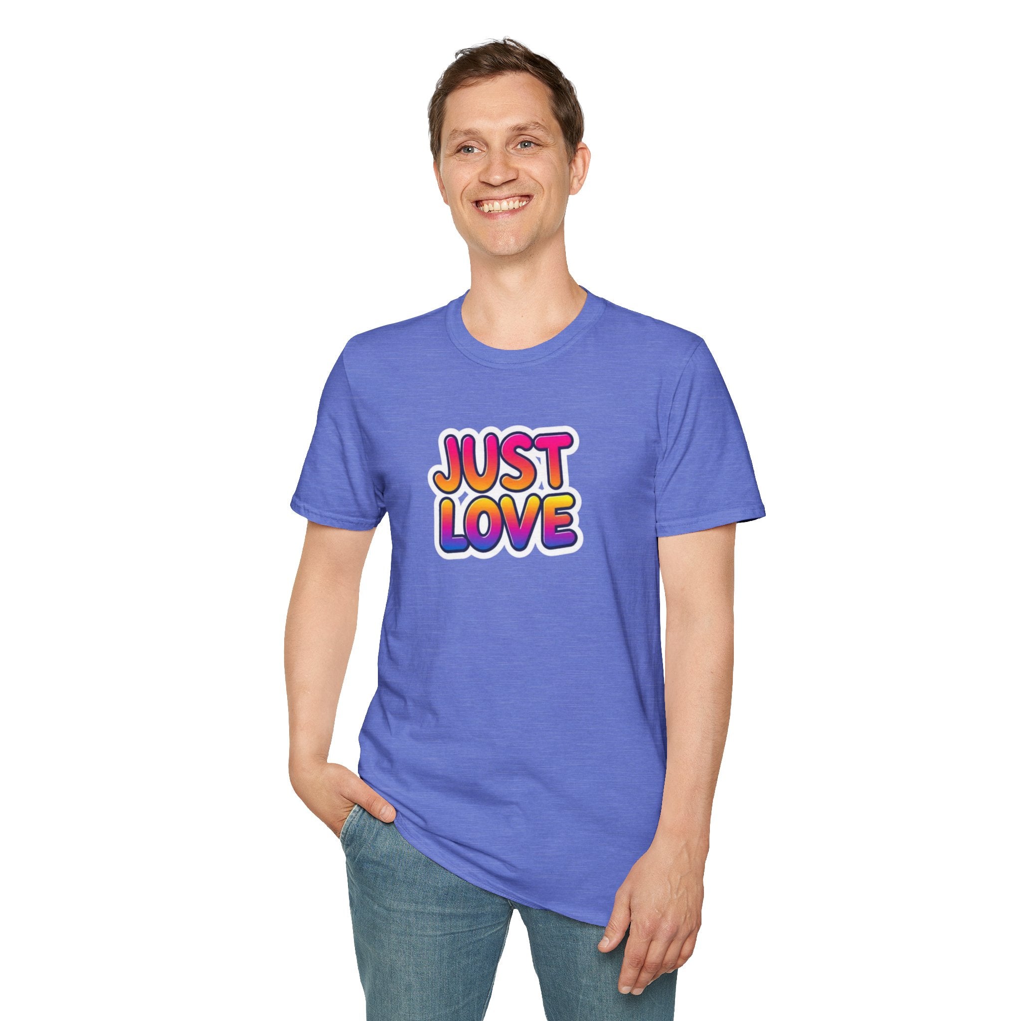 Just Love Unisex Softstyle T-Shirt | Perfect for Pride, Anniversaries, and Everyday Wear