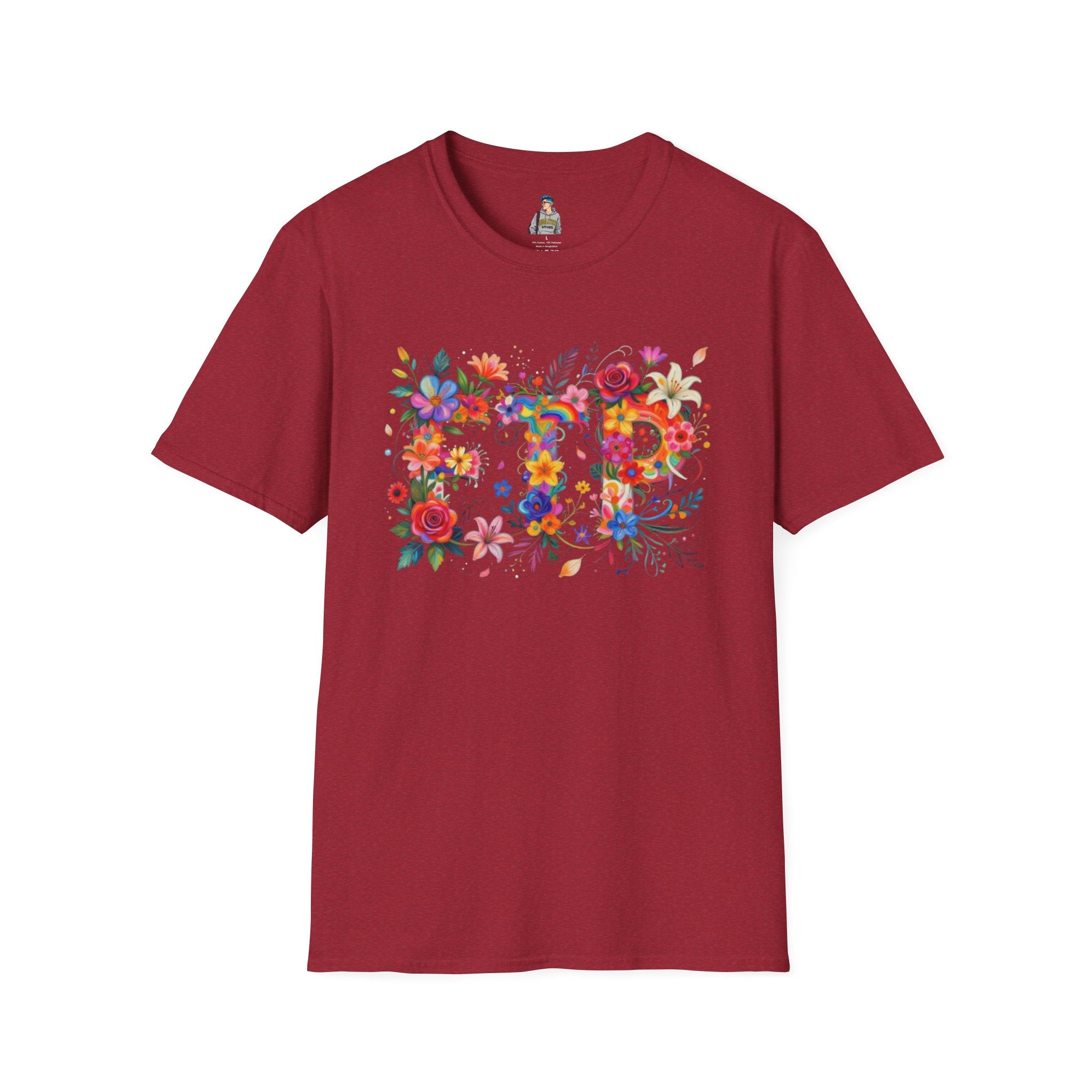 Floral 'FTP' Graphic T-Shirt