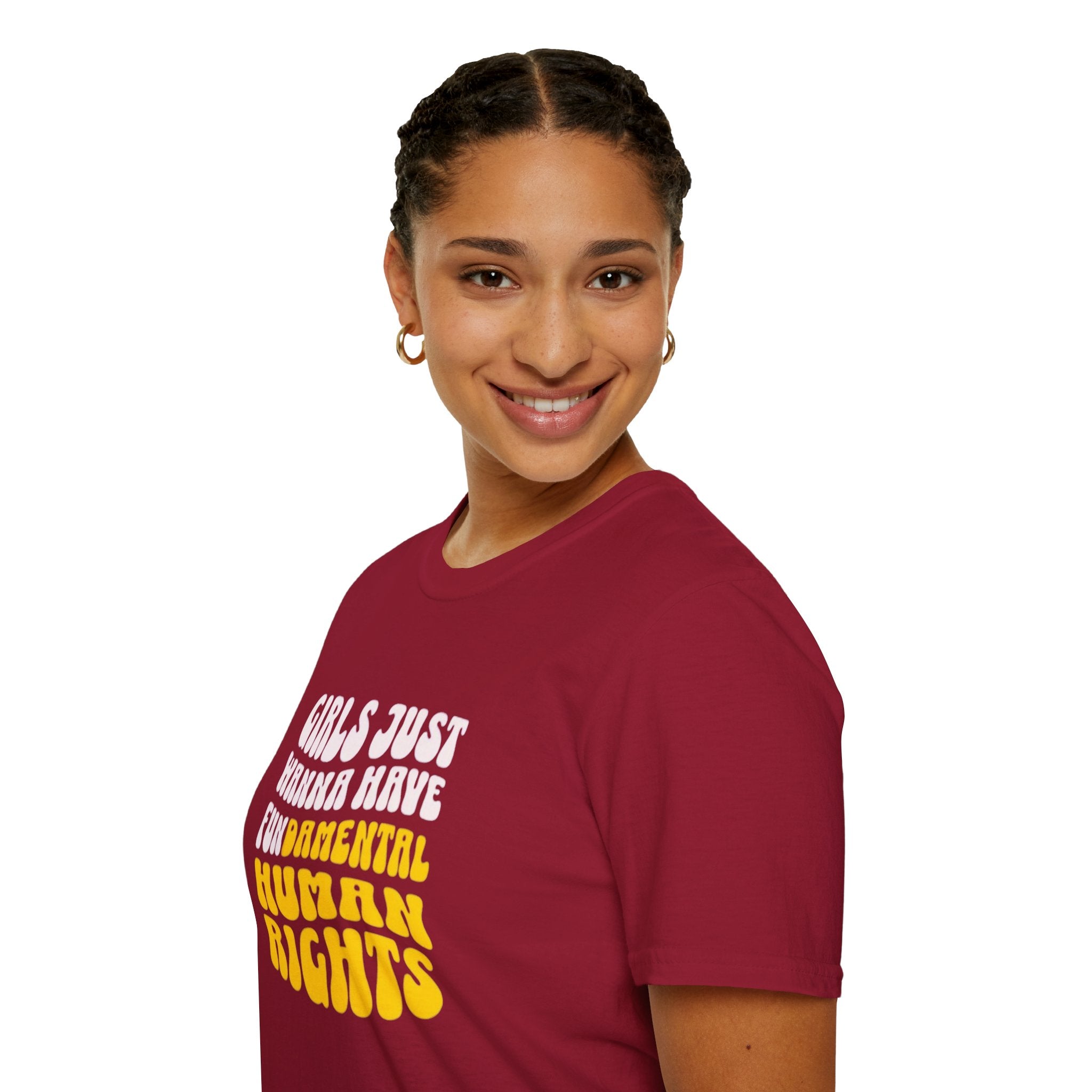 Girls Just Wanna Have Fundamental Human Rights Unisex Softstyle T-Shirt - EqualiTees.Me