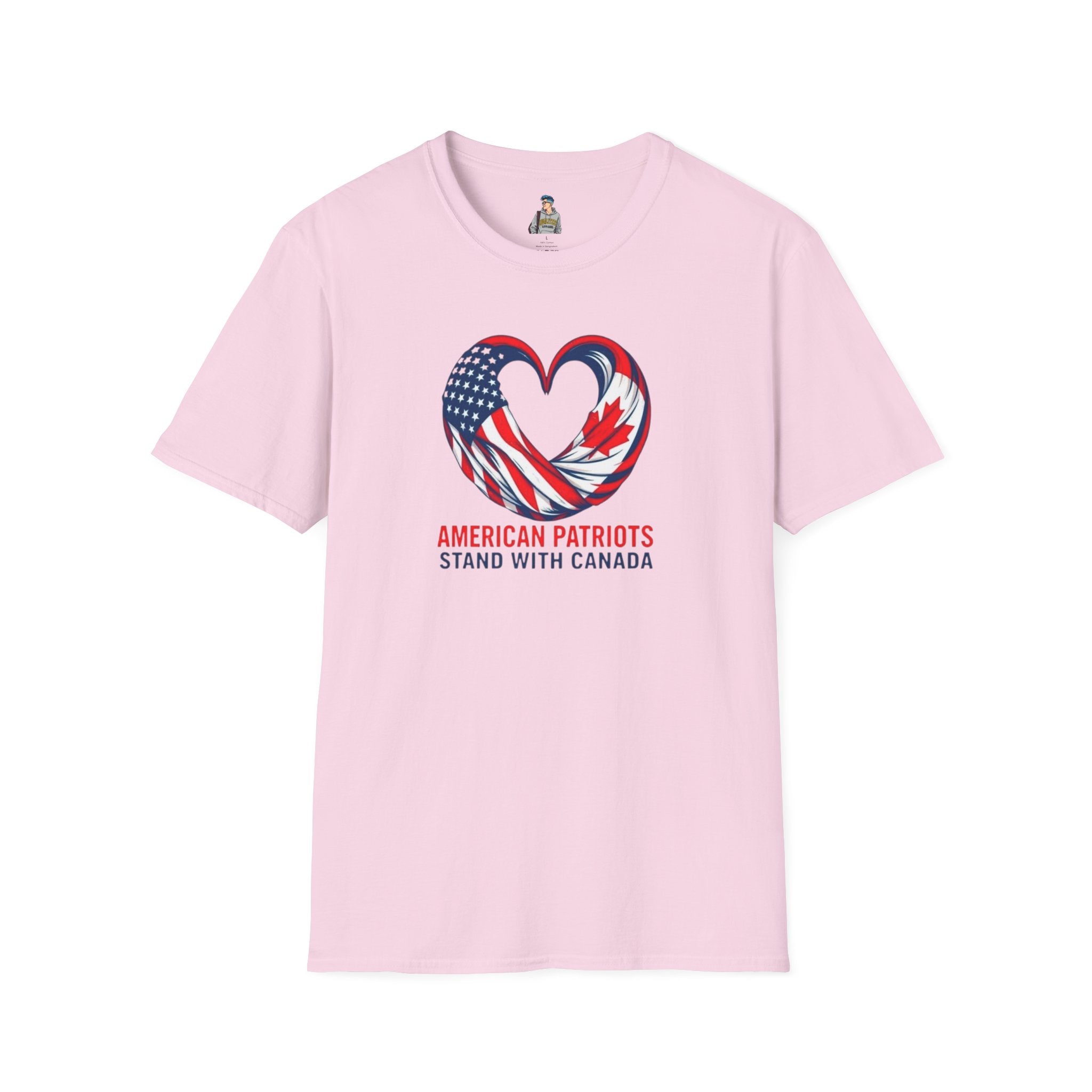 American Patriots Stand with Canada Unisex Softstyle T-Shirt