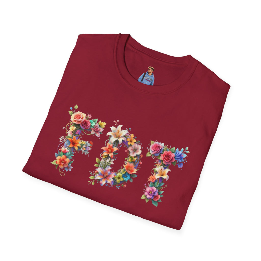 FDT Bold Floral Typography T-Shirt