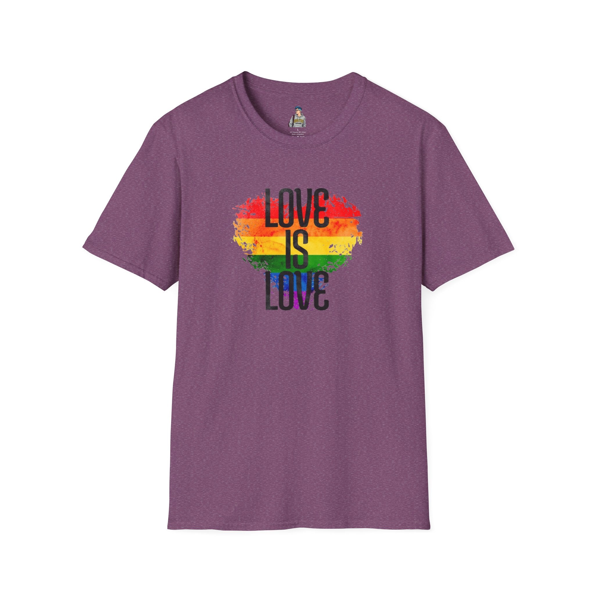 Pride Love Is Love Unisex Softstyle T-Shirt - EqualiTees.Me