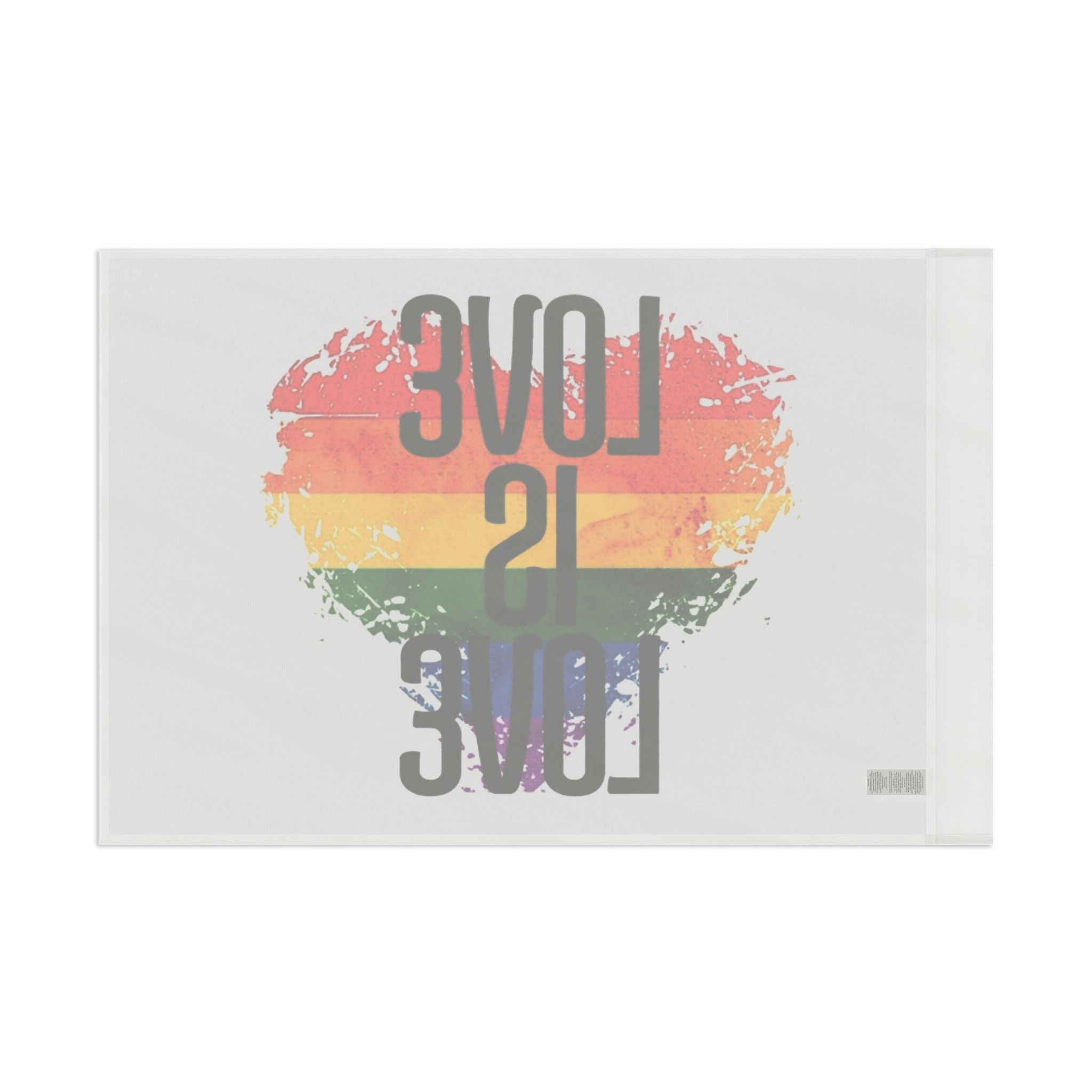 Love is Love Pride Flag - Aesthetic LGBTQ+ Banner for Celebration & Home Decor