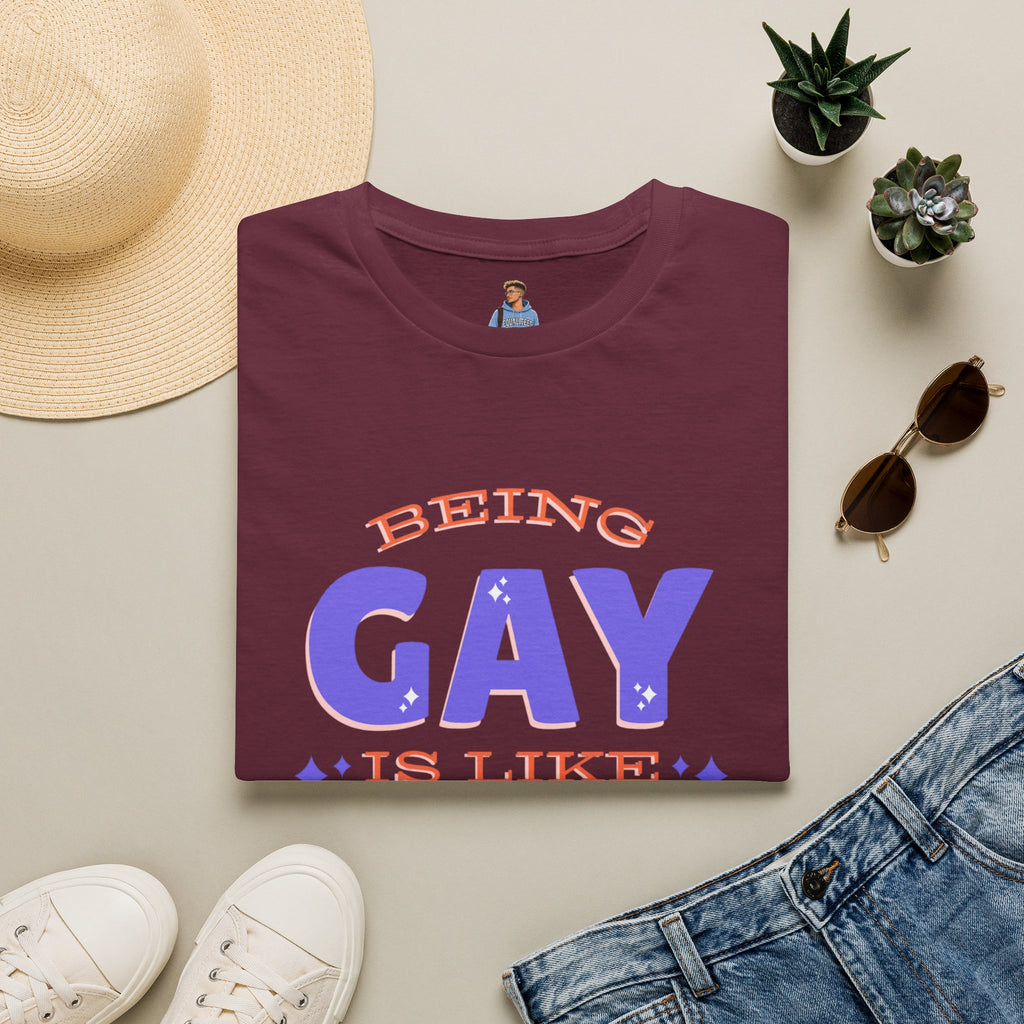 Being Gay Is Like Glitter Pride Tree Las Vegas T-Shirt