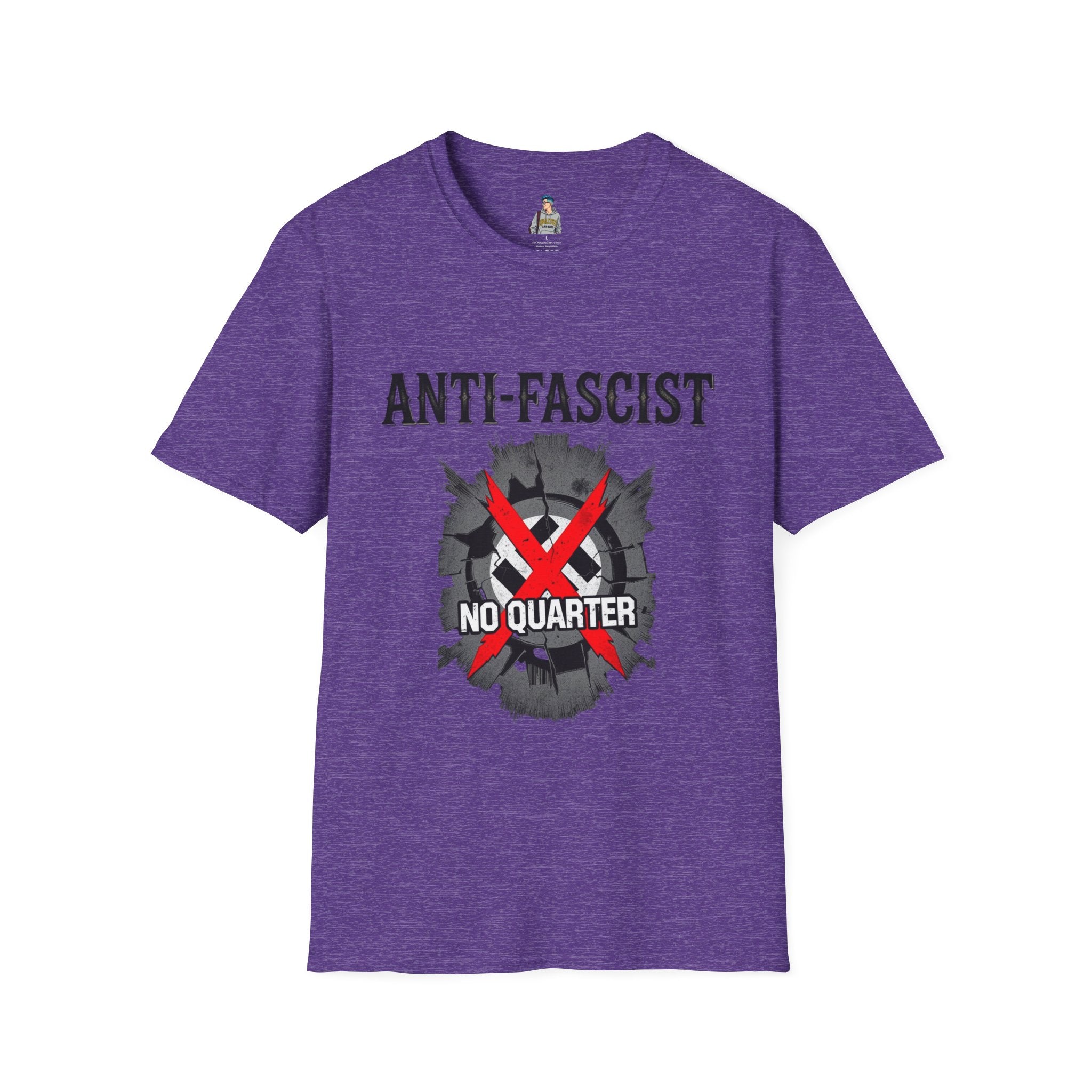 Anti-Fascist T-Shirt — Front "ANTI-FASCIST" / Back "You’re Either Anti, Or You’re Fa."