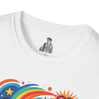 T-Shirt — "Love Is My Religion" Retro Rainbow Graphic Tee