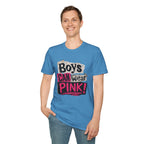 Boys Can Wear Pink T-Shirt — Bold Retro Feminist Graphic Tee