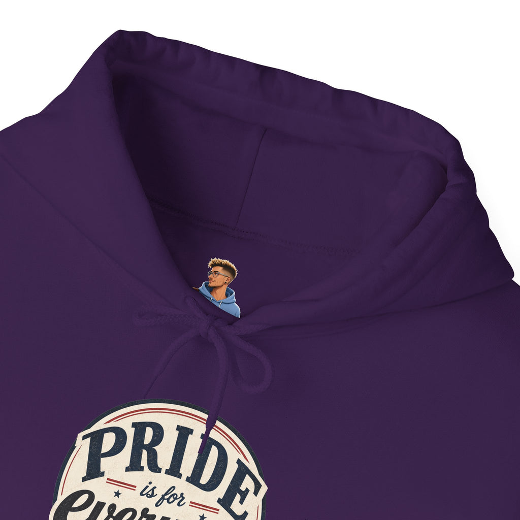 Pride Is For Everyone Pullover Hoodie — Vintage Graphic Inclusivity Sweatshirt