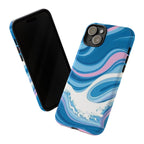 Blue & Pink Swirl Tough Case for iPhone