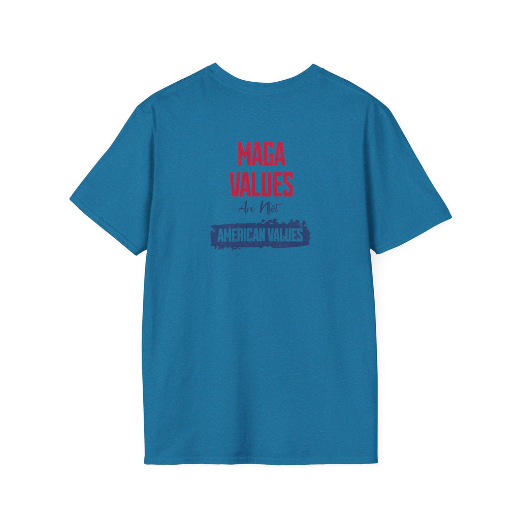 MAGA Values are NOT American Values Softstyle Unisex T-Shirt