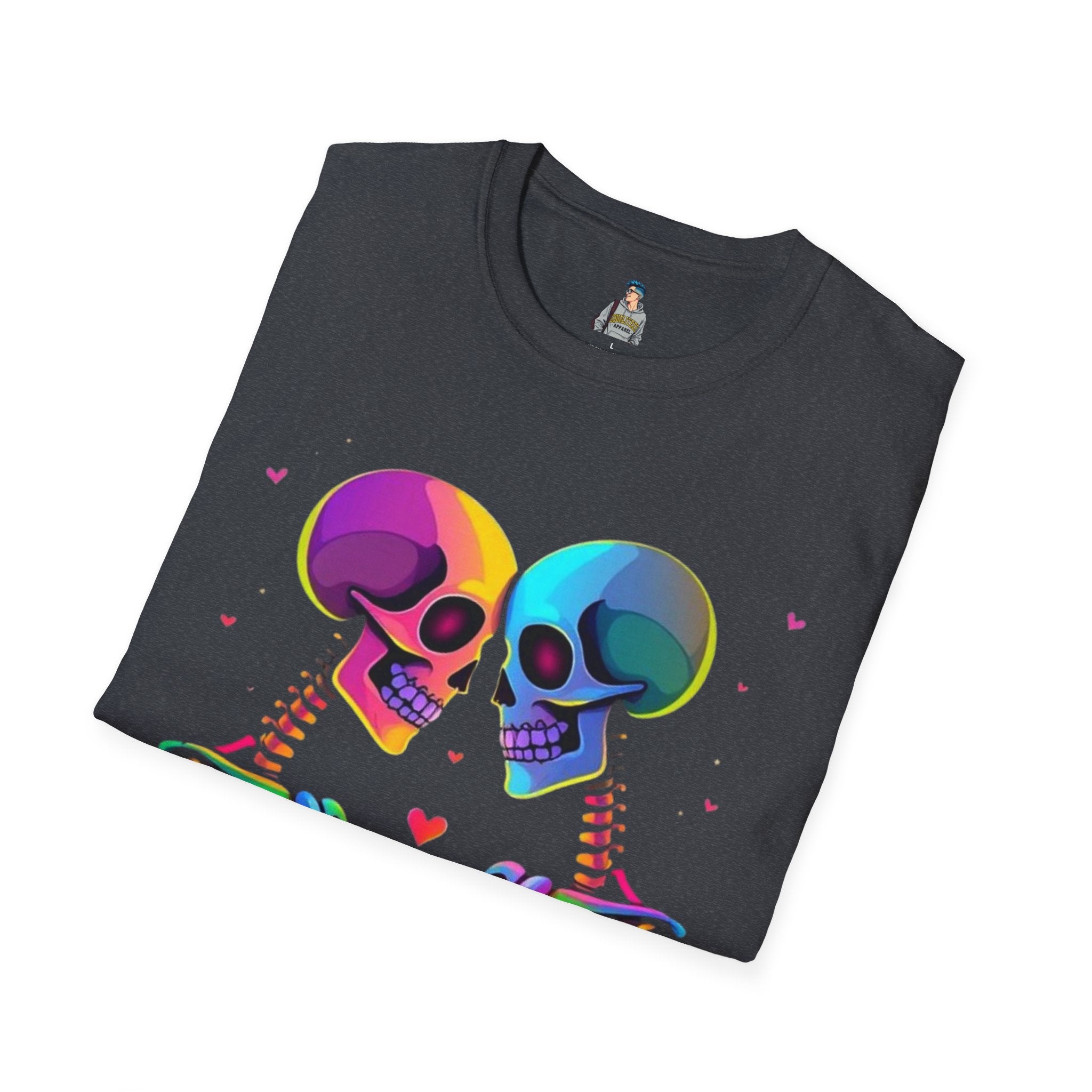 Rainbow Skeleton Love is Deeper Than Skin T-Shirt | Unisex Casual Tee