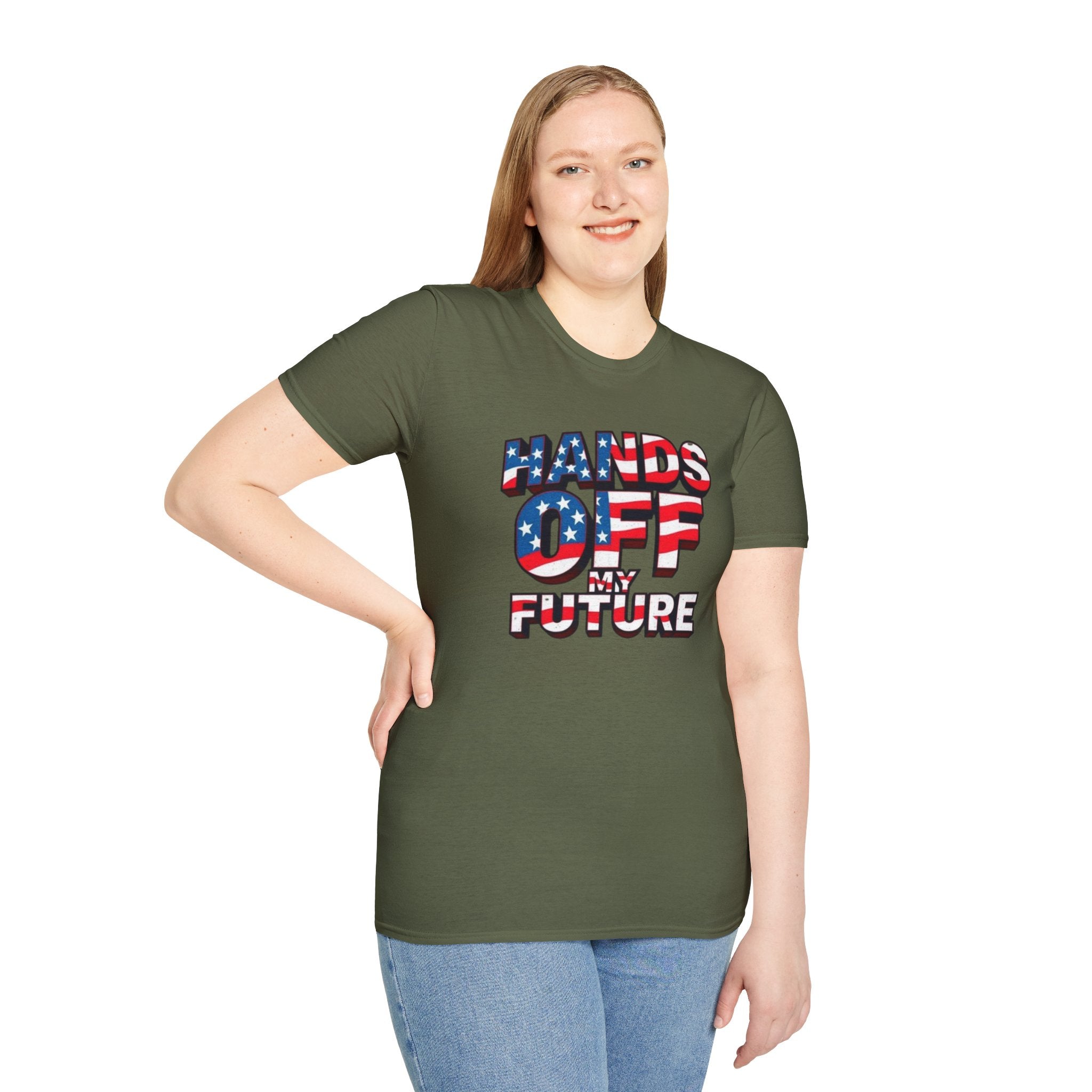 Hands Off My Future Political Statement Tee