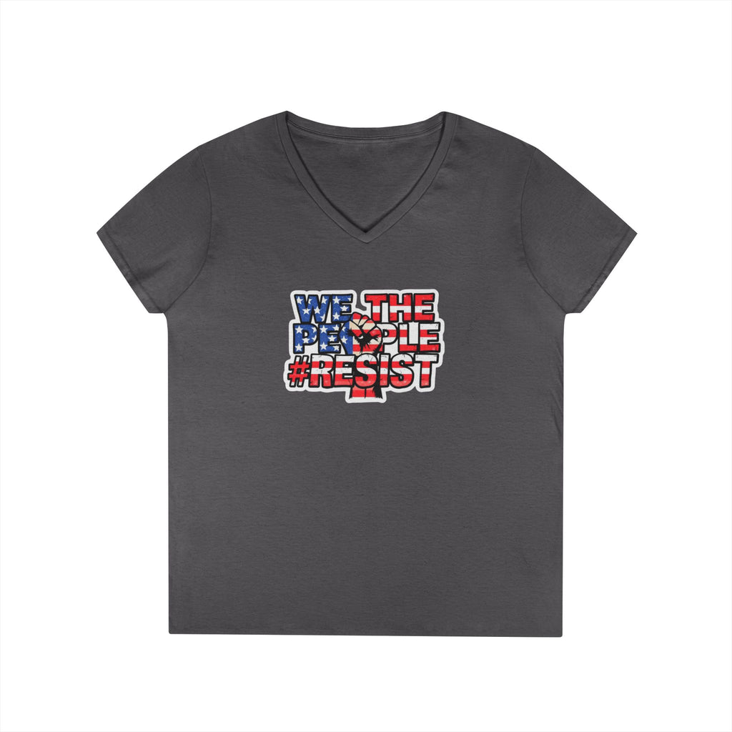 We The People Resist Ladies' V-Neck Protest T-Shirt
