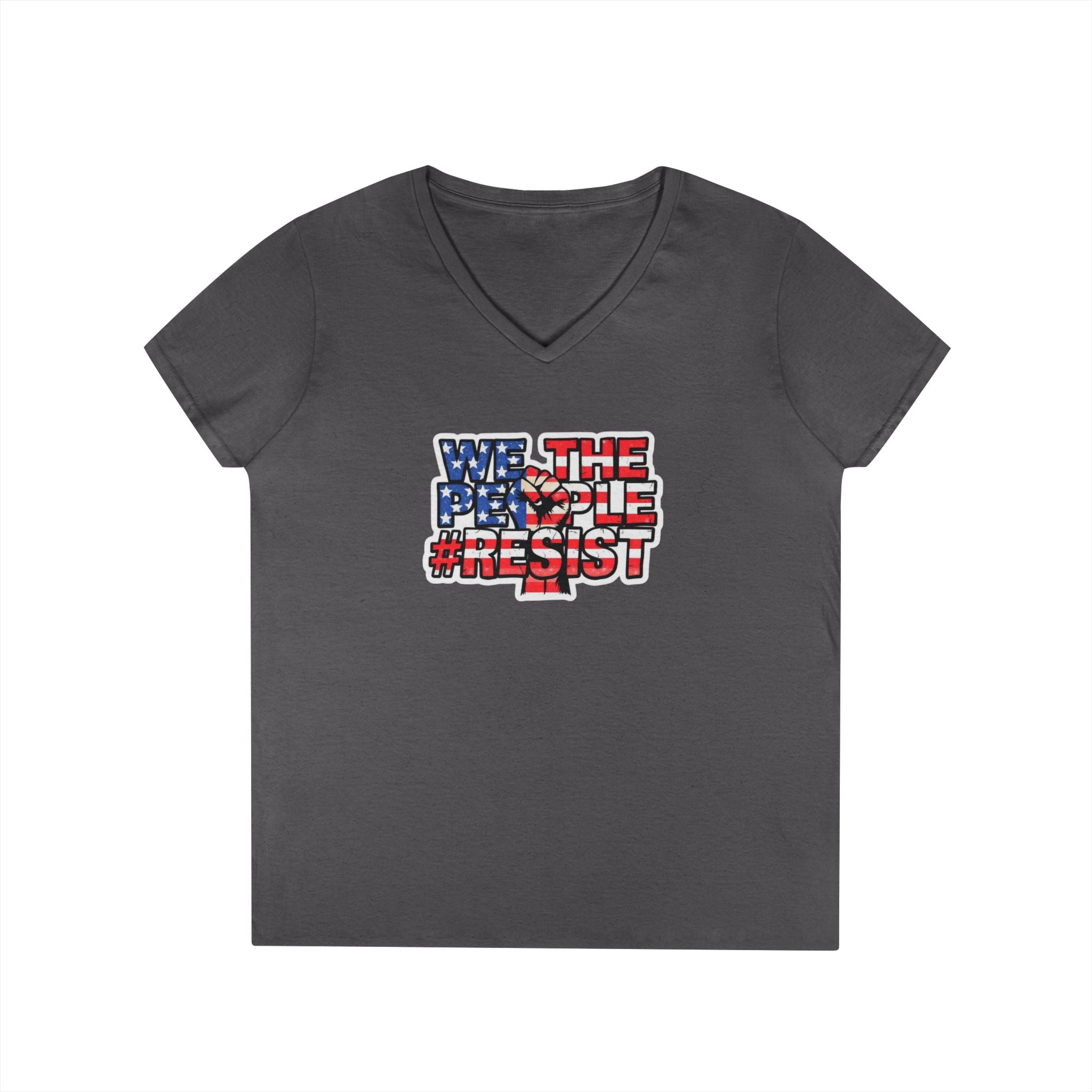 We The People Resist Ladies' V-Neck Protest T-Shirt