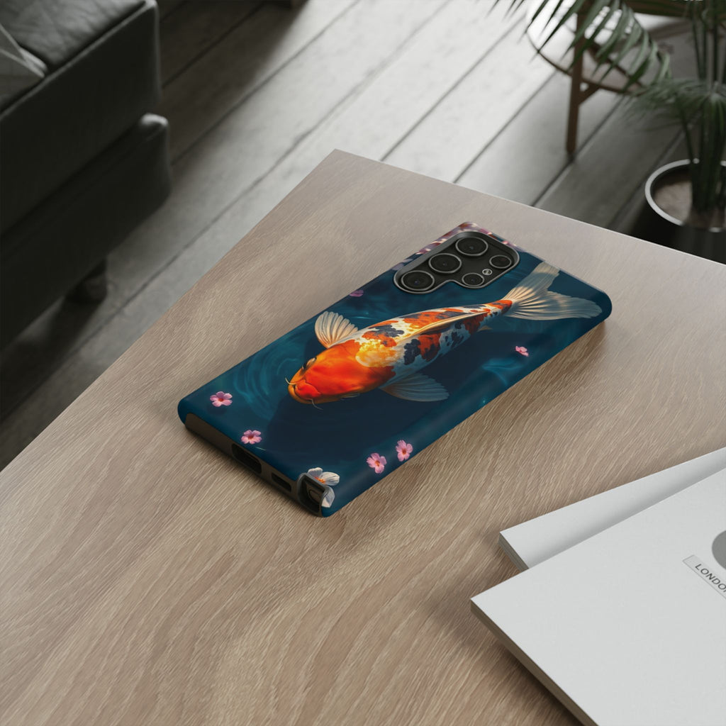 Peaceful Koi Cherry Blossom Tough Cases For Android & iPhone