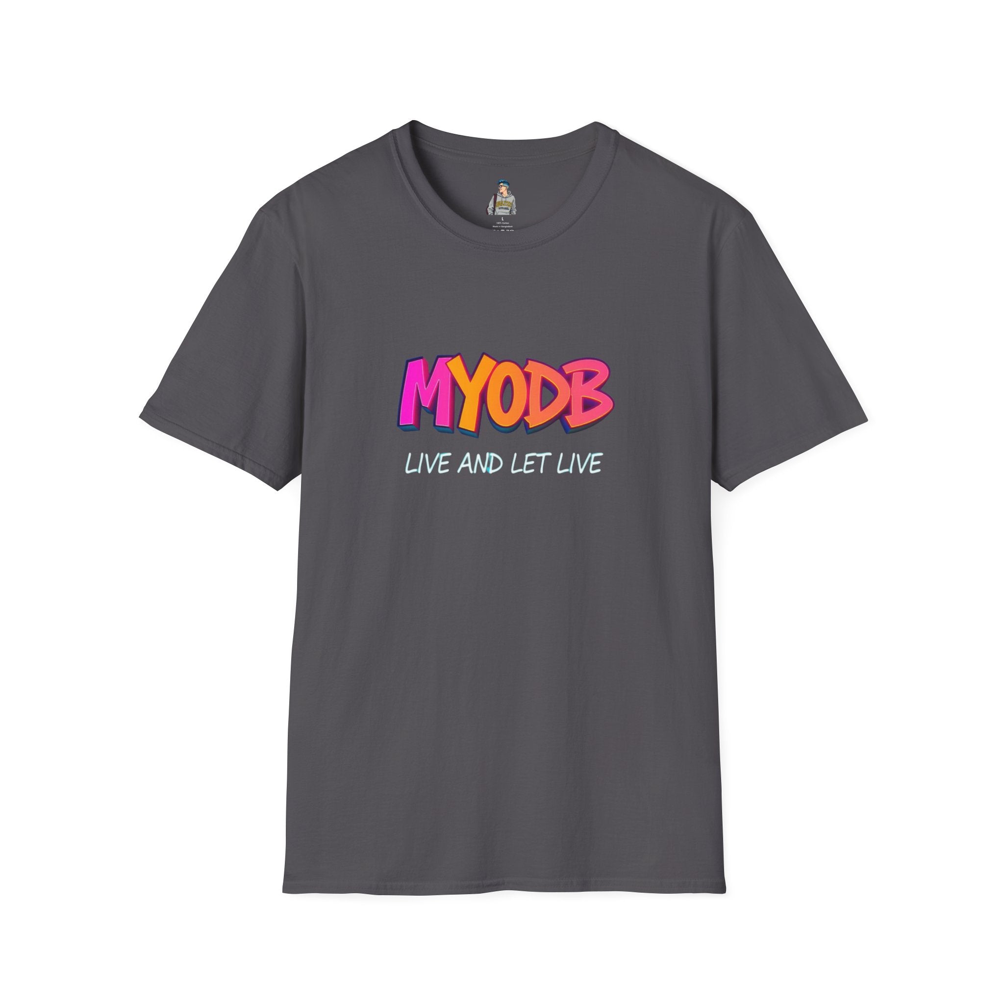 MYODB Live and Let Live T-Shirt | Unisex Softstyle Tee | Casual Streetwear
