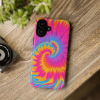 Vibrant Tie-Dye Swirl Protective Tough Case for iPhone