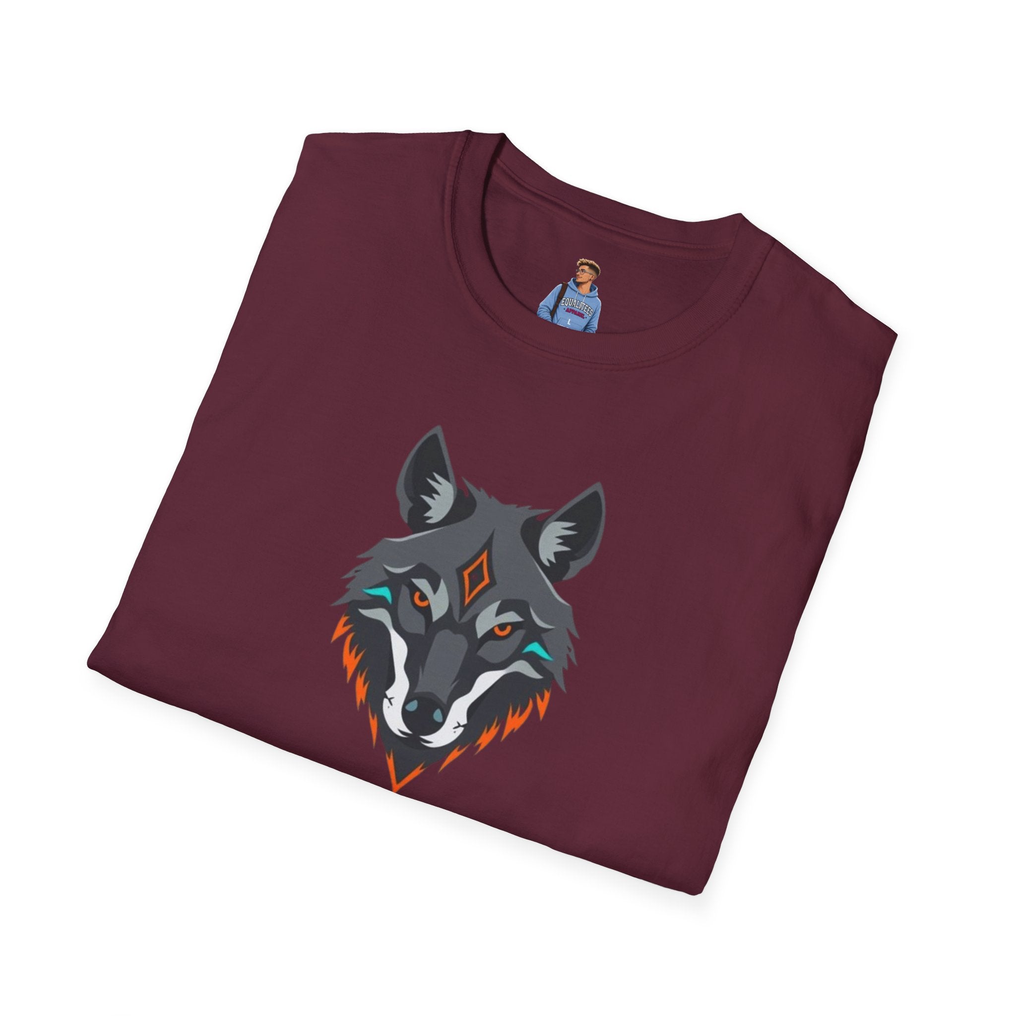 Mystical Wolf Design Unisex Softstyle T-shirt