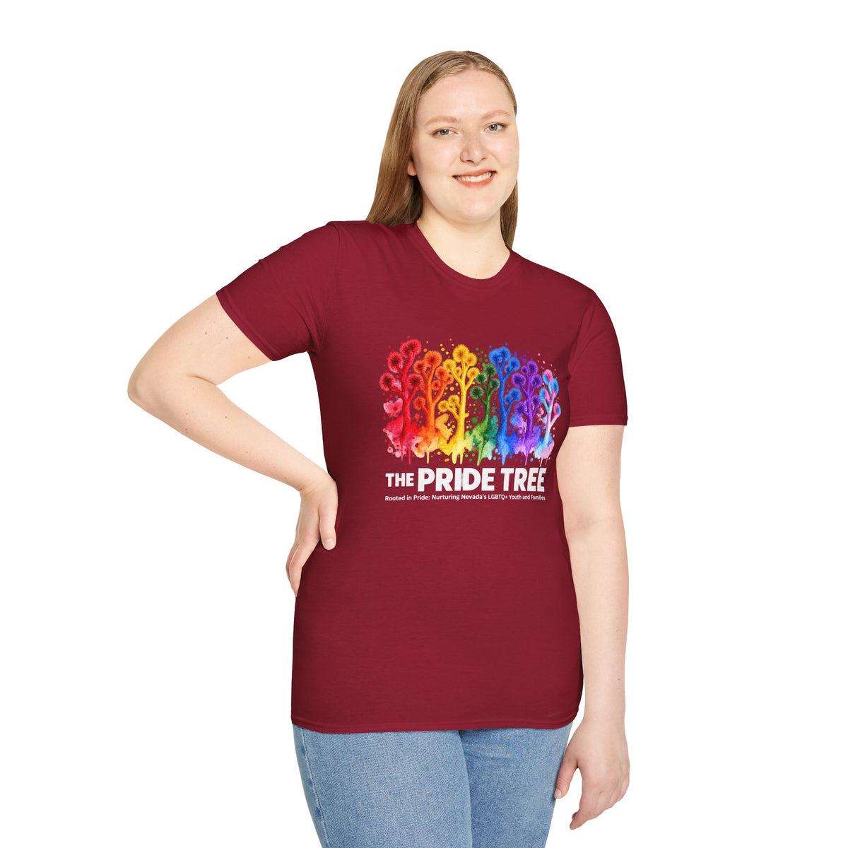 Pride Tree Las Vegas White Text T-shirt