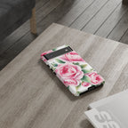 Android OR iPhone Compatible Cases - Pink Flower Design - Unique Tough Cases