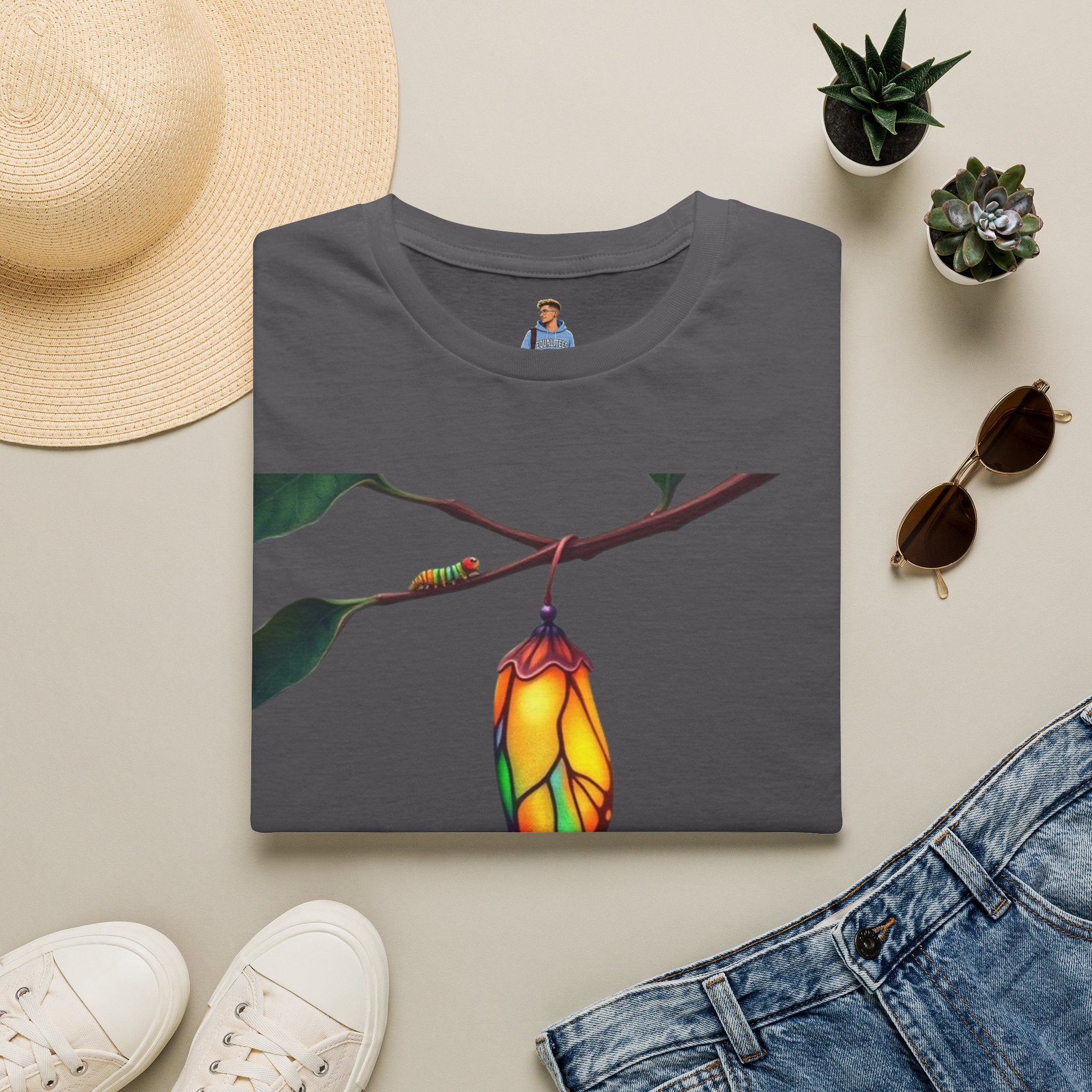 Rainbow Butterfly Cocoon Pride T-Shirt