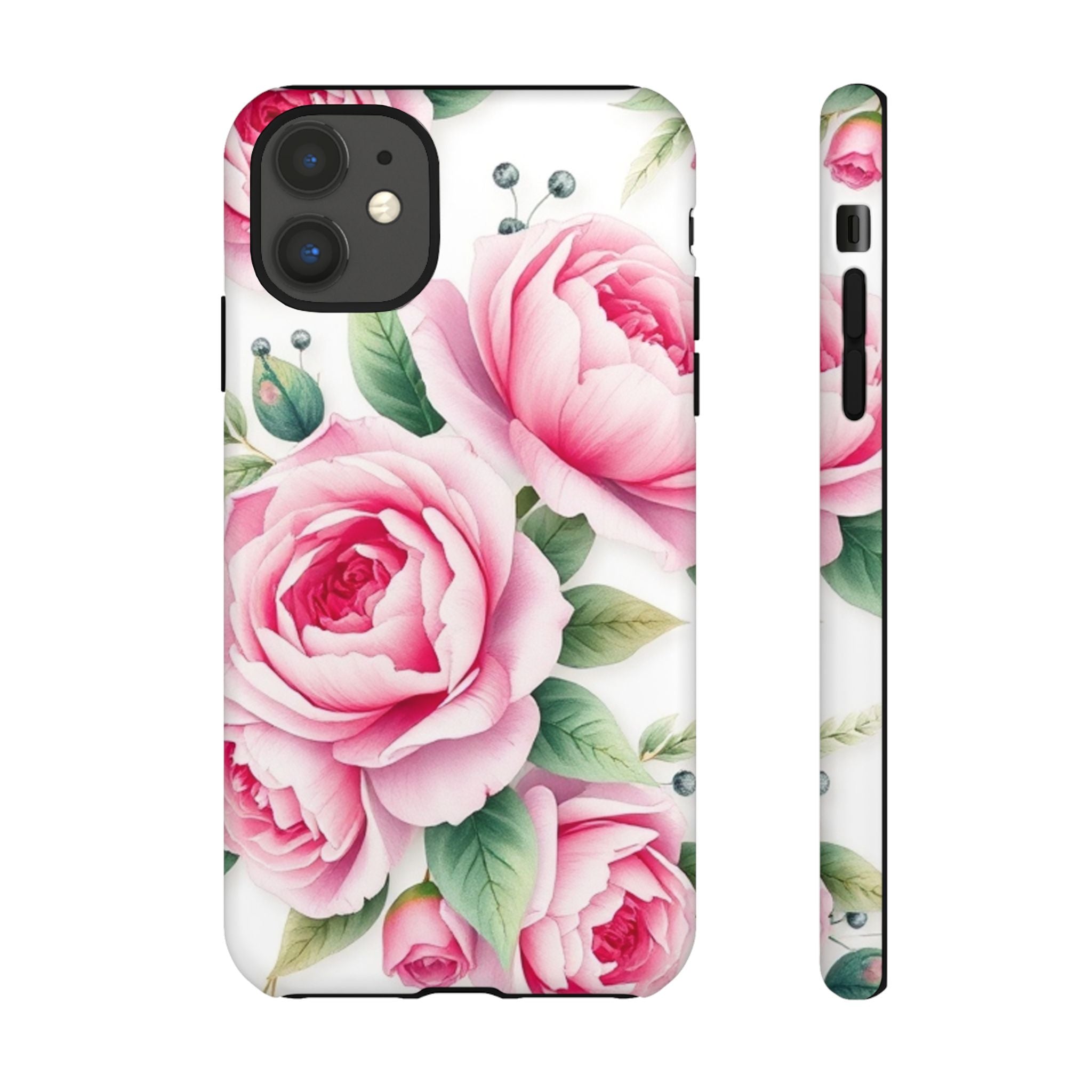 Android OR iPhone Compatible Cases - Pink Flower Design - Unique Tough Cases
