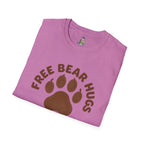 Free Bear Hugs T-Shirt — Cute Paw Print Wildlife Tee