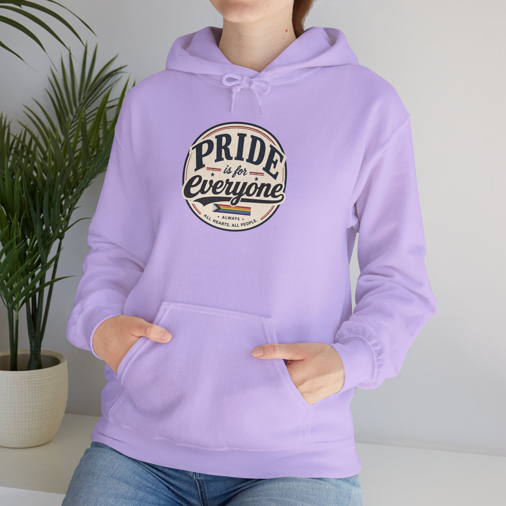 Pride Is For Everyone Pullover Hoodie — Vintage Graphic Inclusivity Sweatshirt