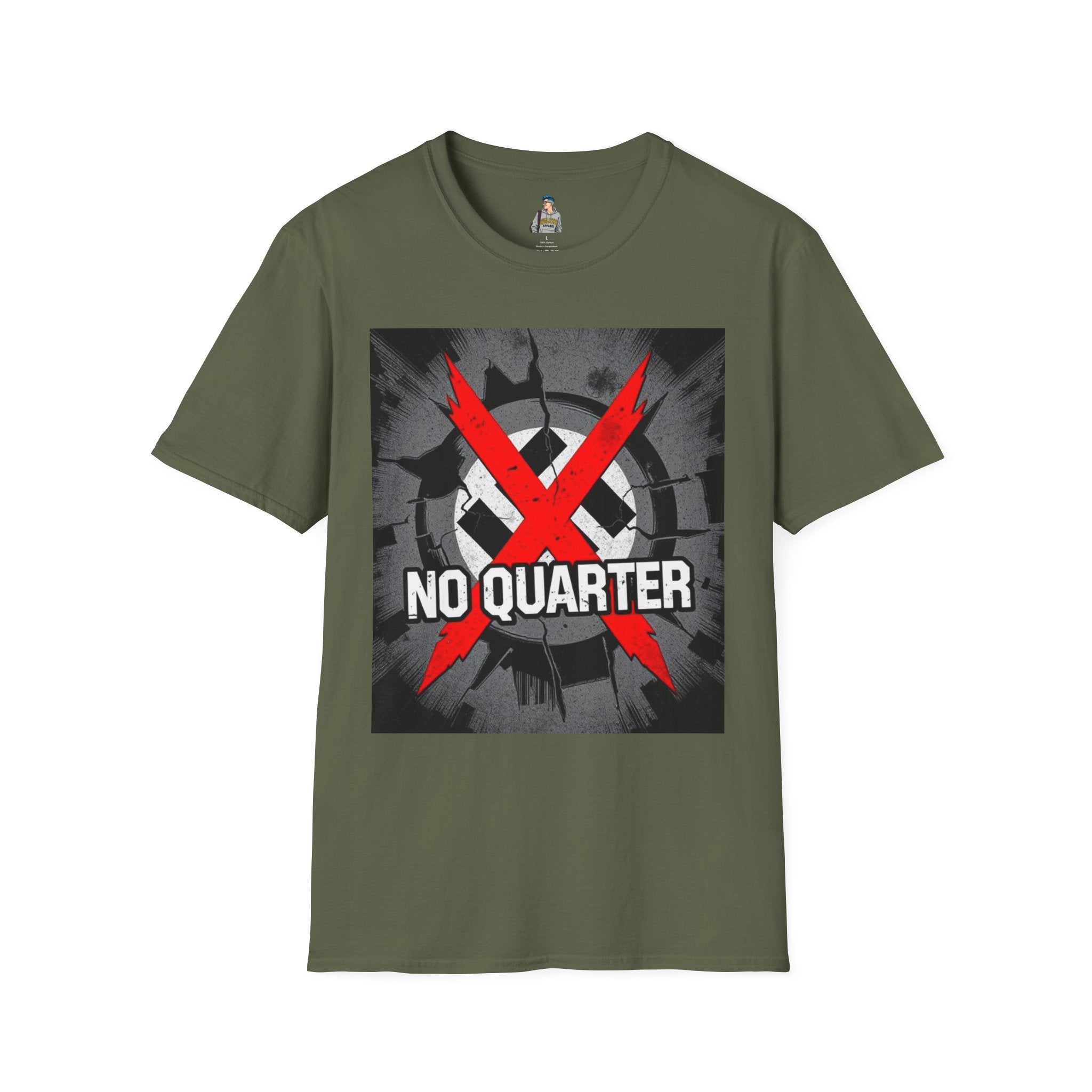 Unisex Softstyle T-Shirt - No Quarter for Fascists Graphic Tee