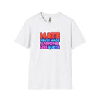 LGBTQ+ Pride Unisex T-Shirt - "Hate Never Made Anyone Less Queer" & "We All Belong" Design