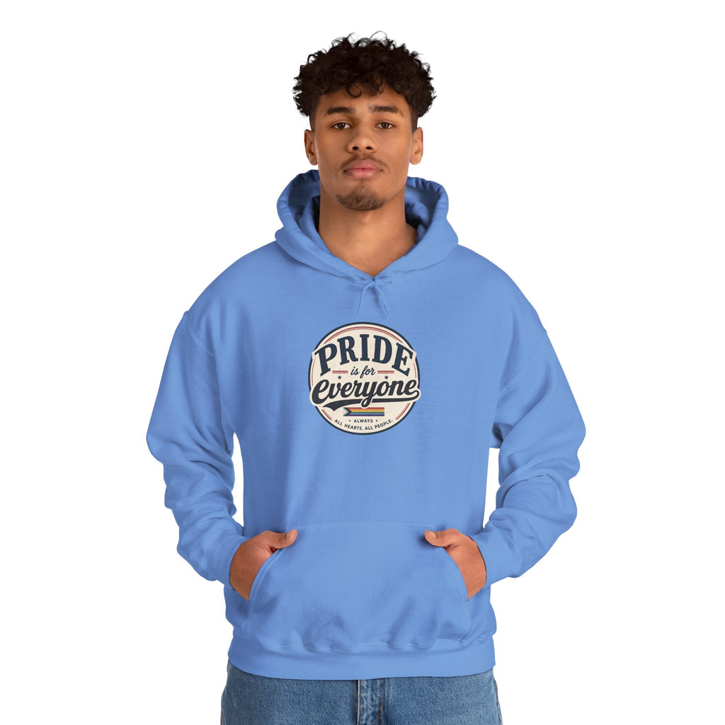 Pride Is For Everyone Pullover Hoodie — Vintage Graphic Inclusivity Sweatshirt