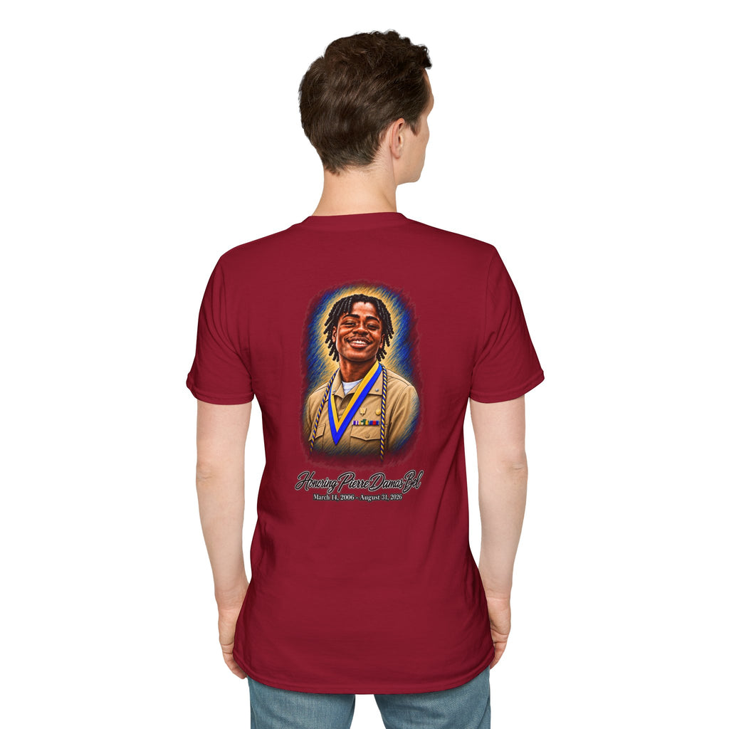 Portrait Front and Back - In Memory of Pierre Damas Bel T-Shirt