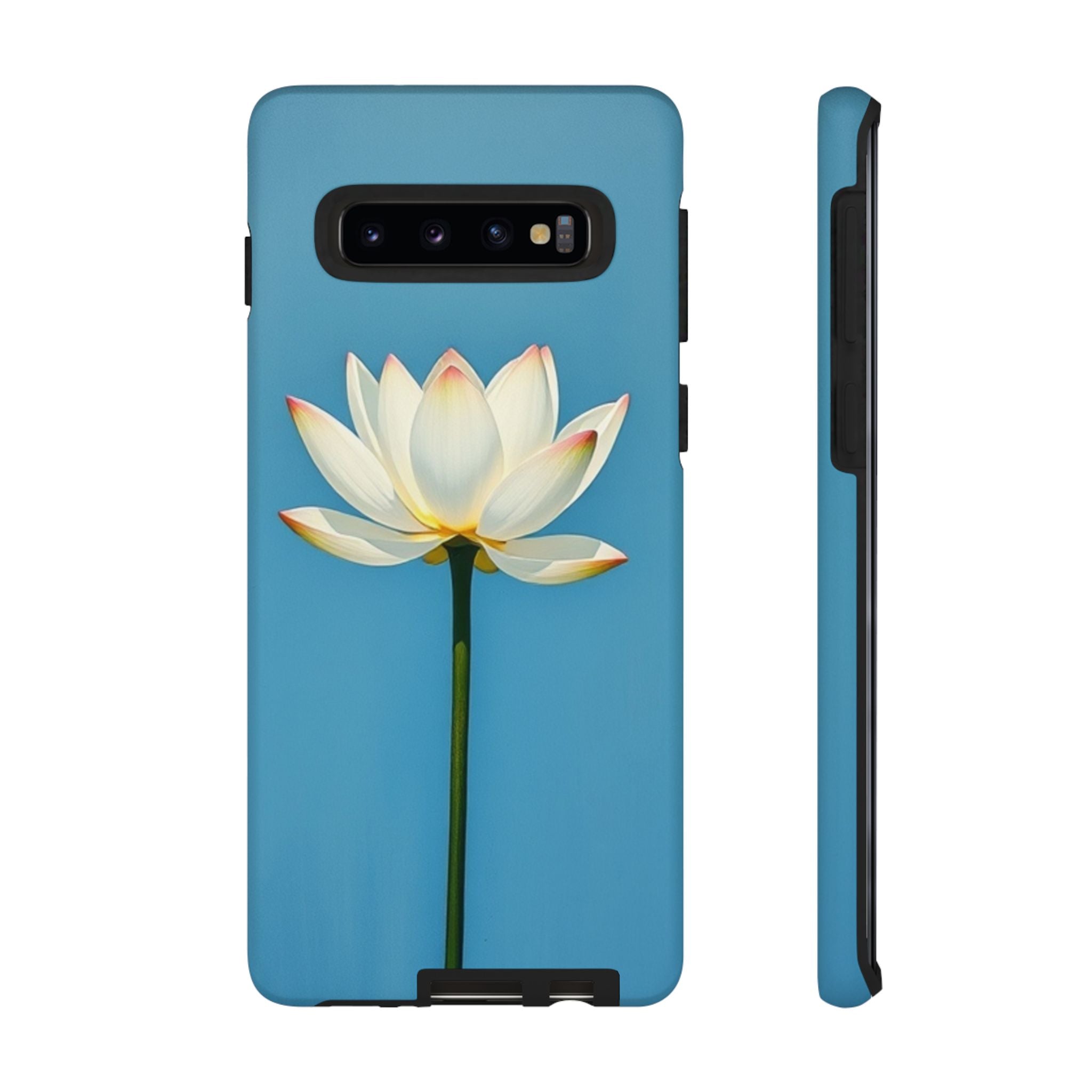 Open White Peace Lily Design Tough Case For Android & iPhone